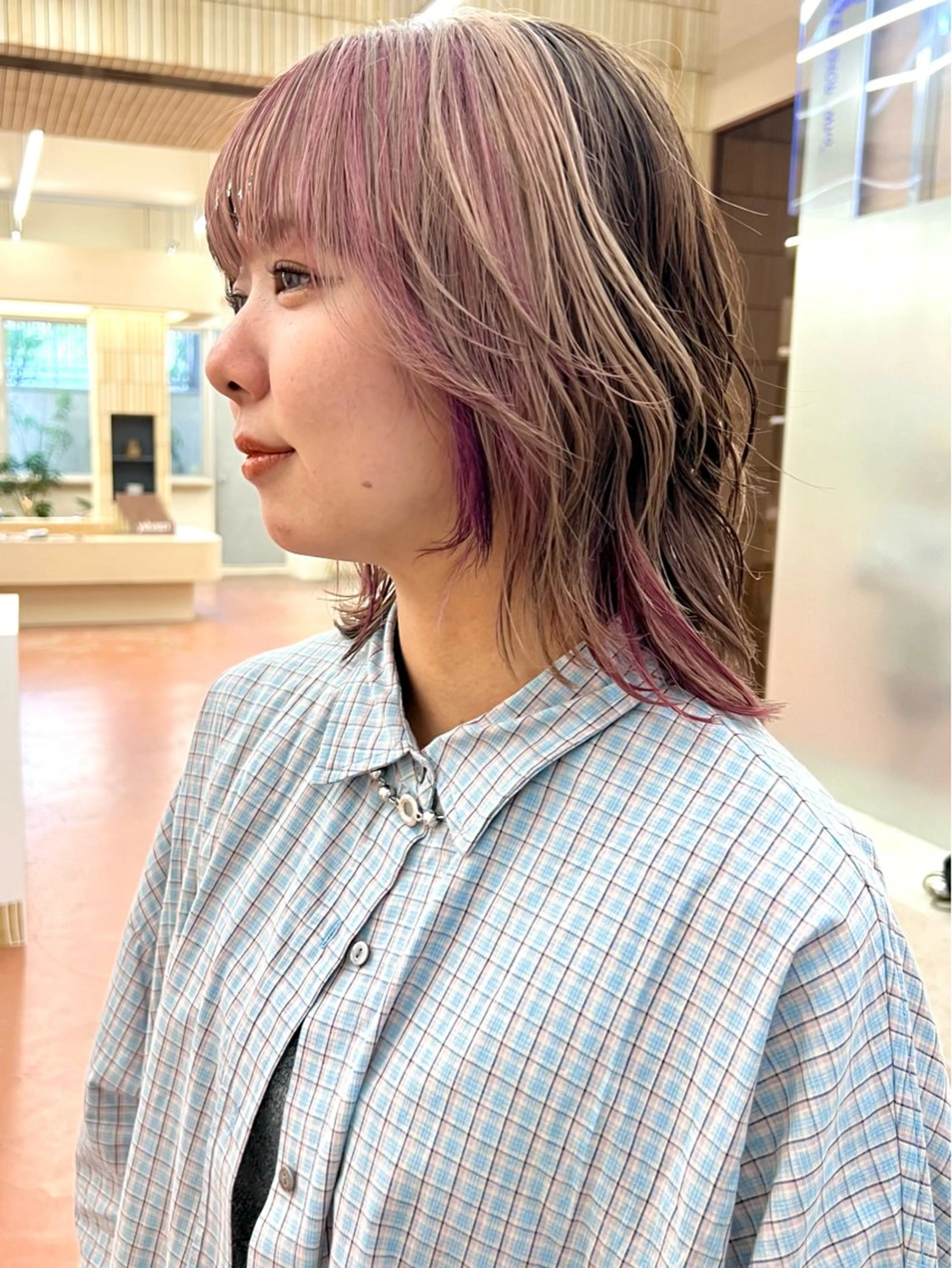 ミディアム カラー カット ヘアカラー トリートメント 矢場町/栄/上前津/ 佐藤祐希のヘアスタイル