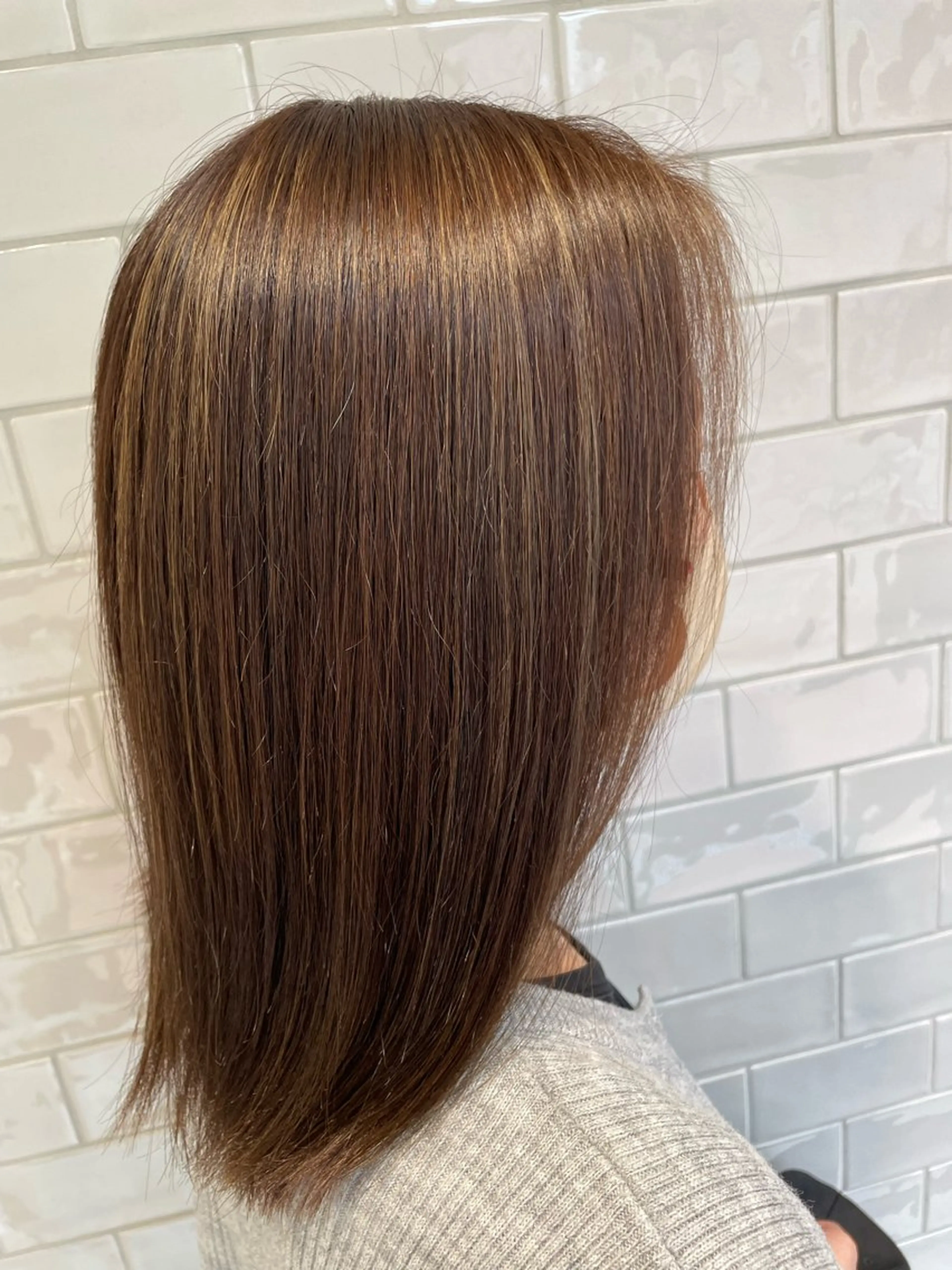 ミディアム ヘアカラー トリートメント share salon higashi umeda所属・大阪 美容師 林のヘアスタイル