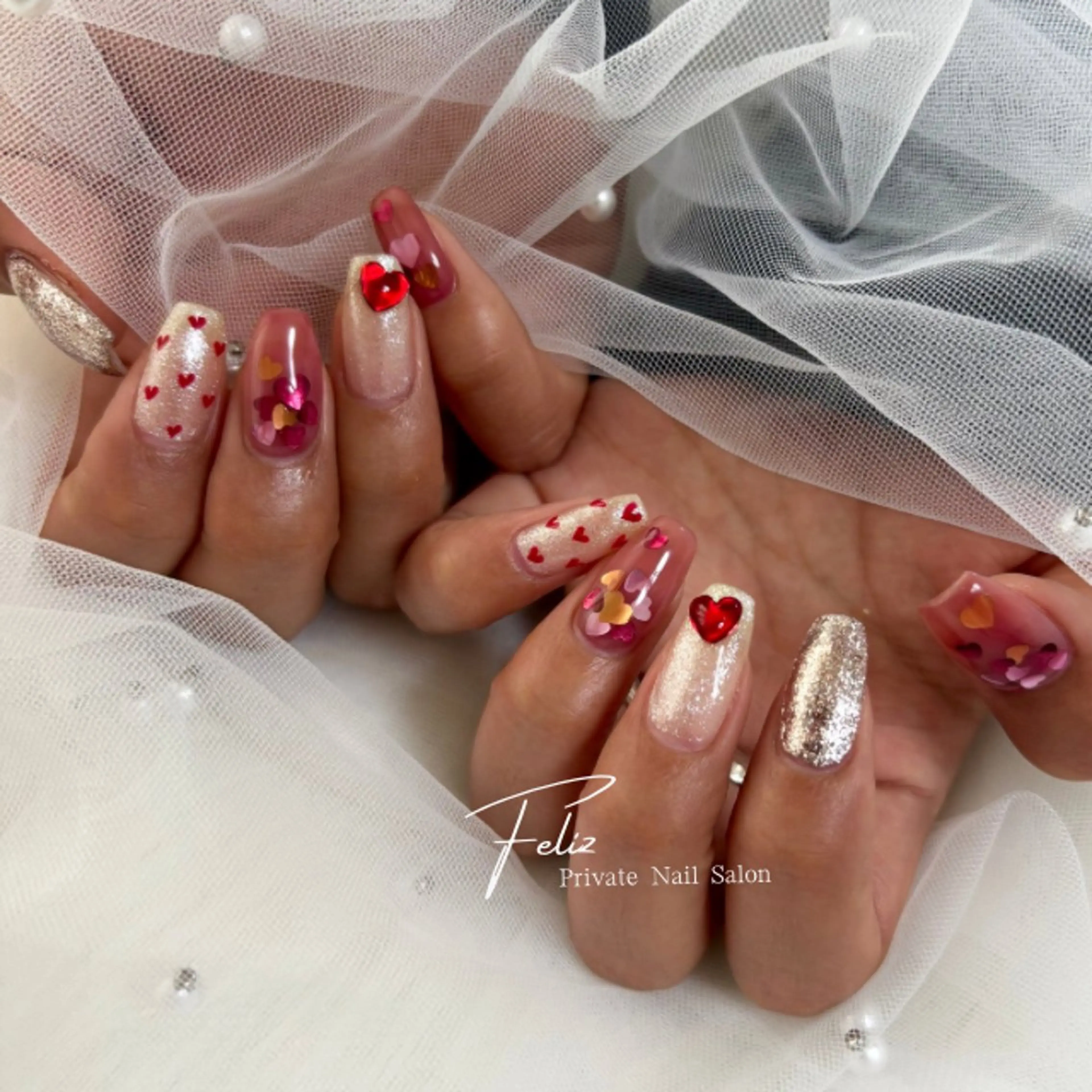 ネイル ハンドネイル ハンドケア Feliz 楽しいネイルサロンのネイルデザイン