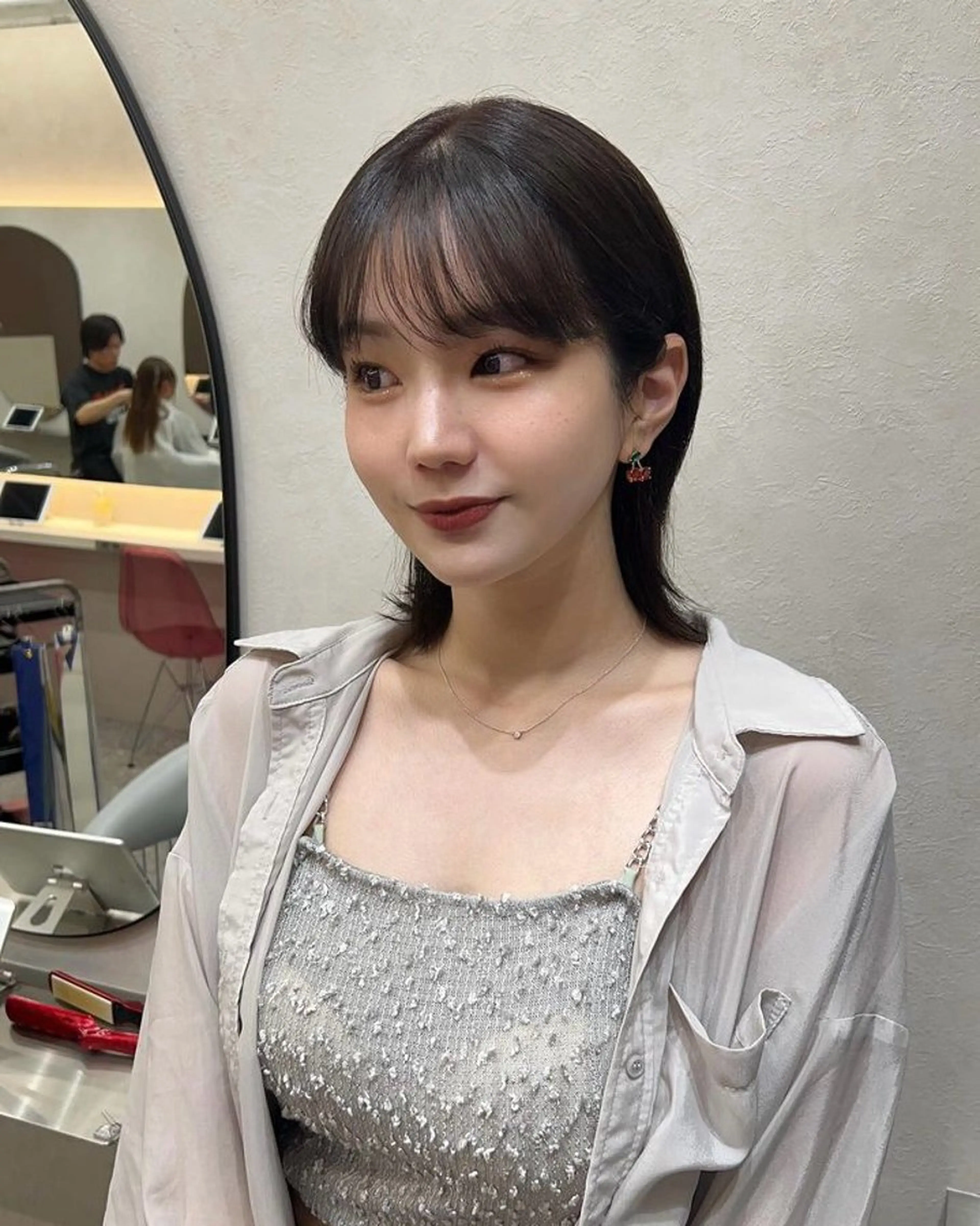 ミディアム カラー カット ヘアカラー トリートメント 韓国ハッシュカット/ 新宿/髪質改善/岡崎のヘアスタイル