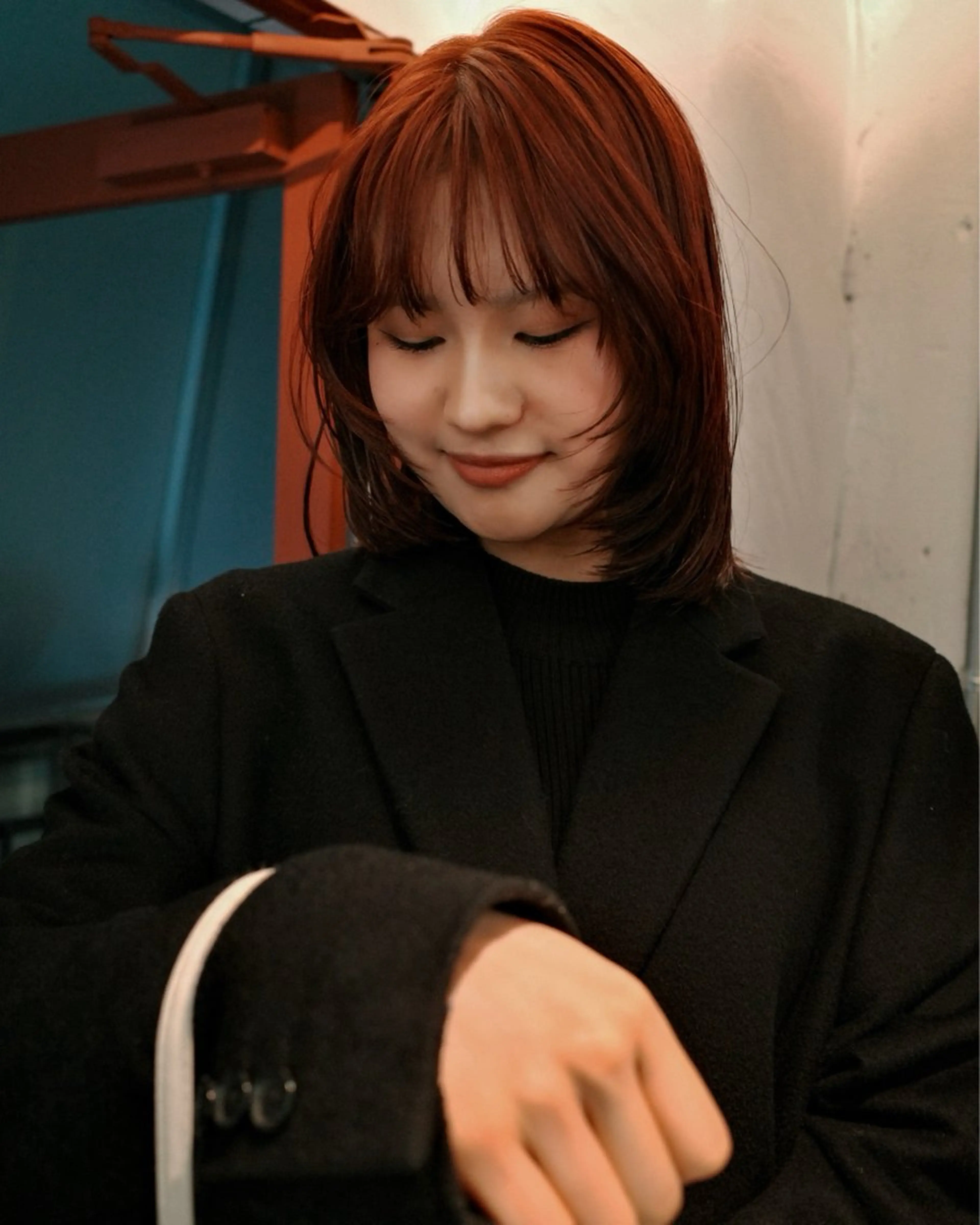 ミディアム カラー ヘアカラー レイヤー/パーマ /ウルフ/nabeのヘアスタイル