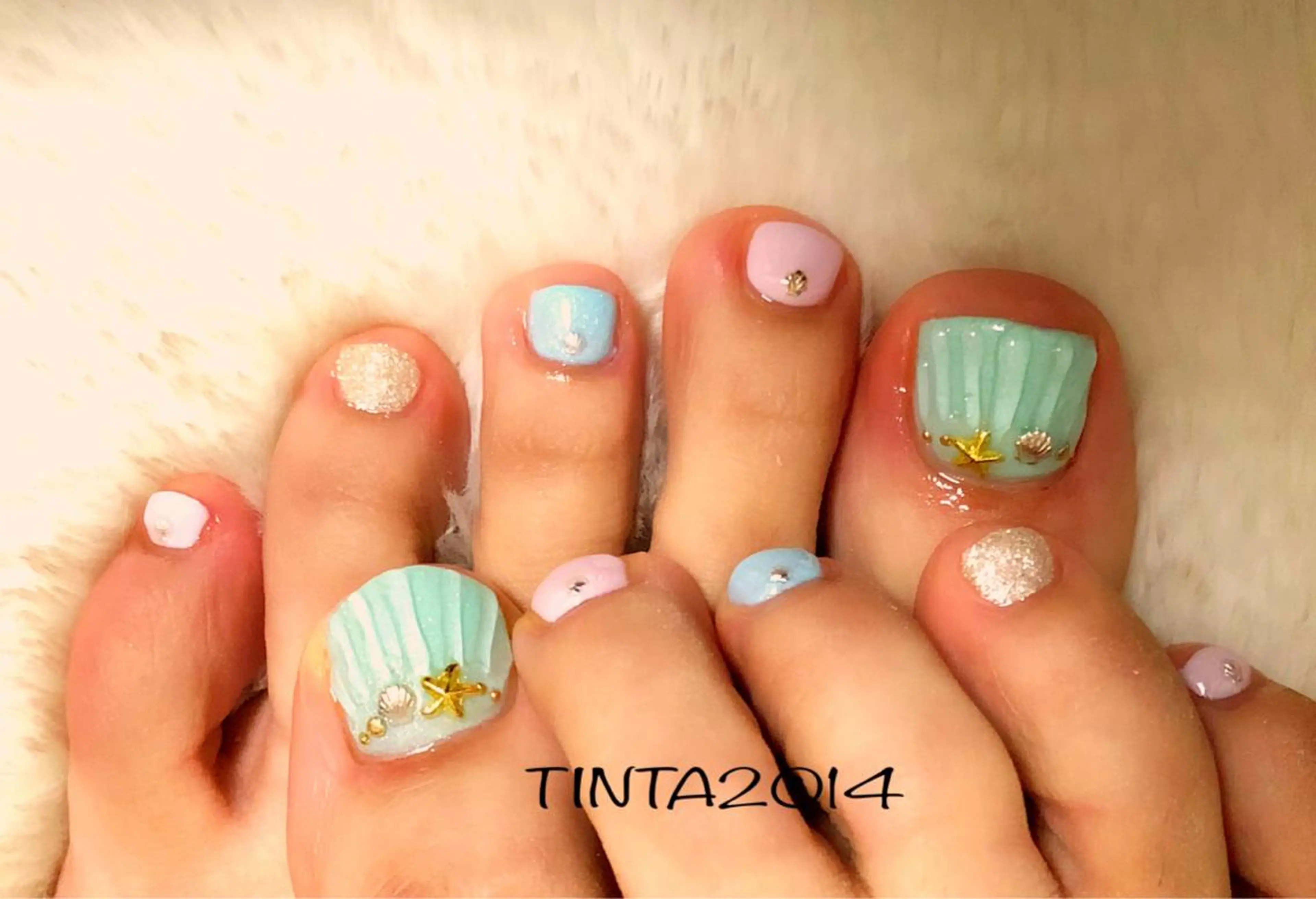 ネイル フットネイル パステルネイル ネイルサロン ティンタ所属・馬場 典子のネイルデザイン