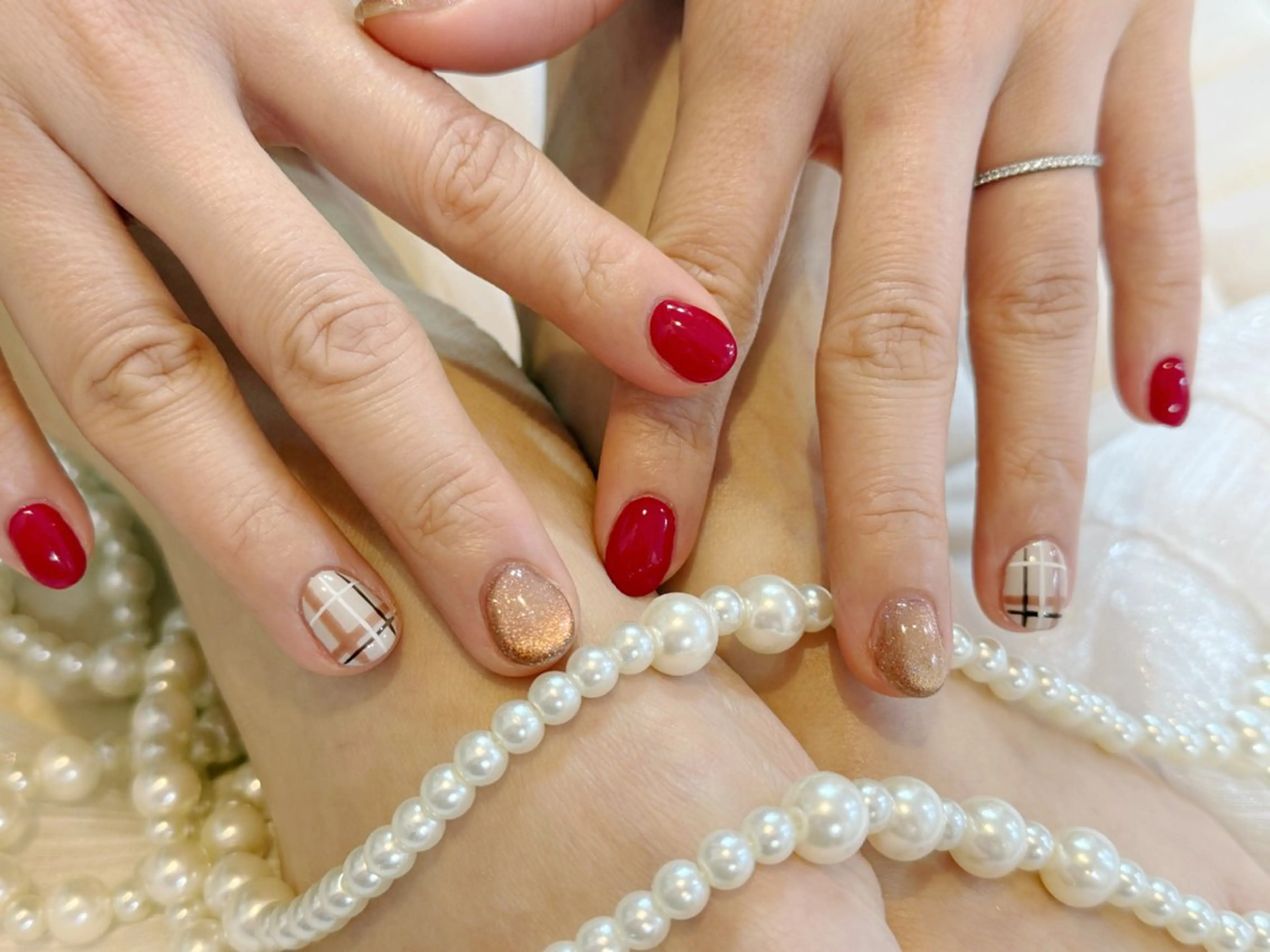 ネイル ショートネイル ハンドネイル NIITSU YUNAのネイルデザイン