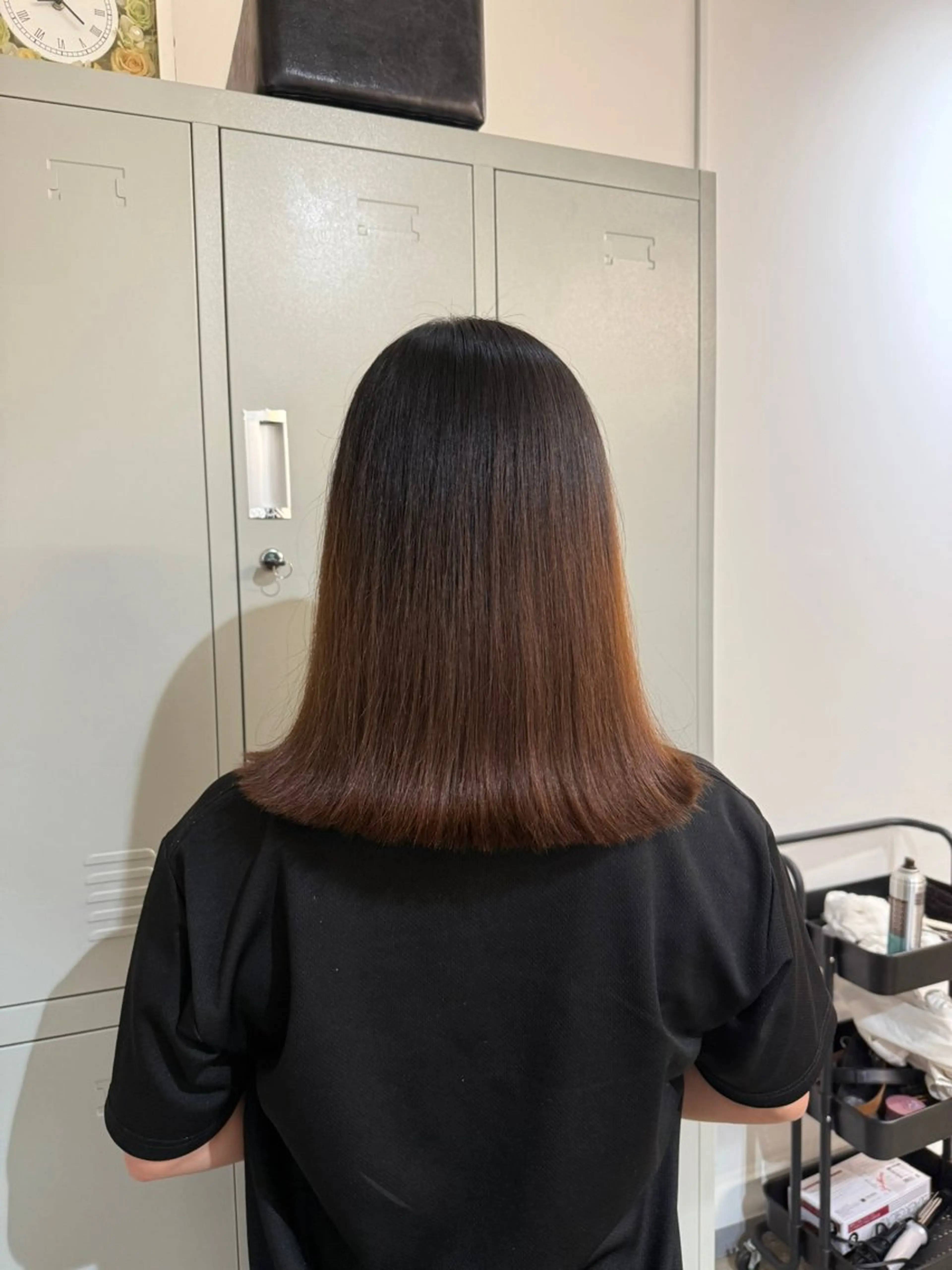 ミディアム 外ハネヘア 透明感カラー🫧 🍒久留米美容室のヘアスタイル