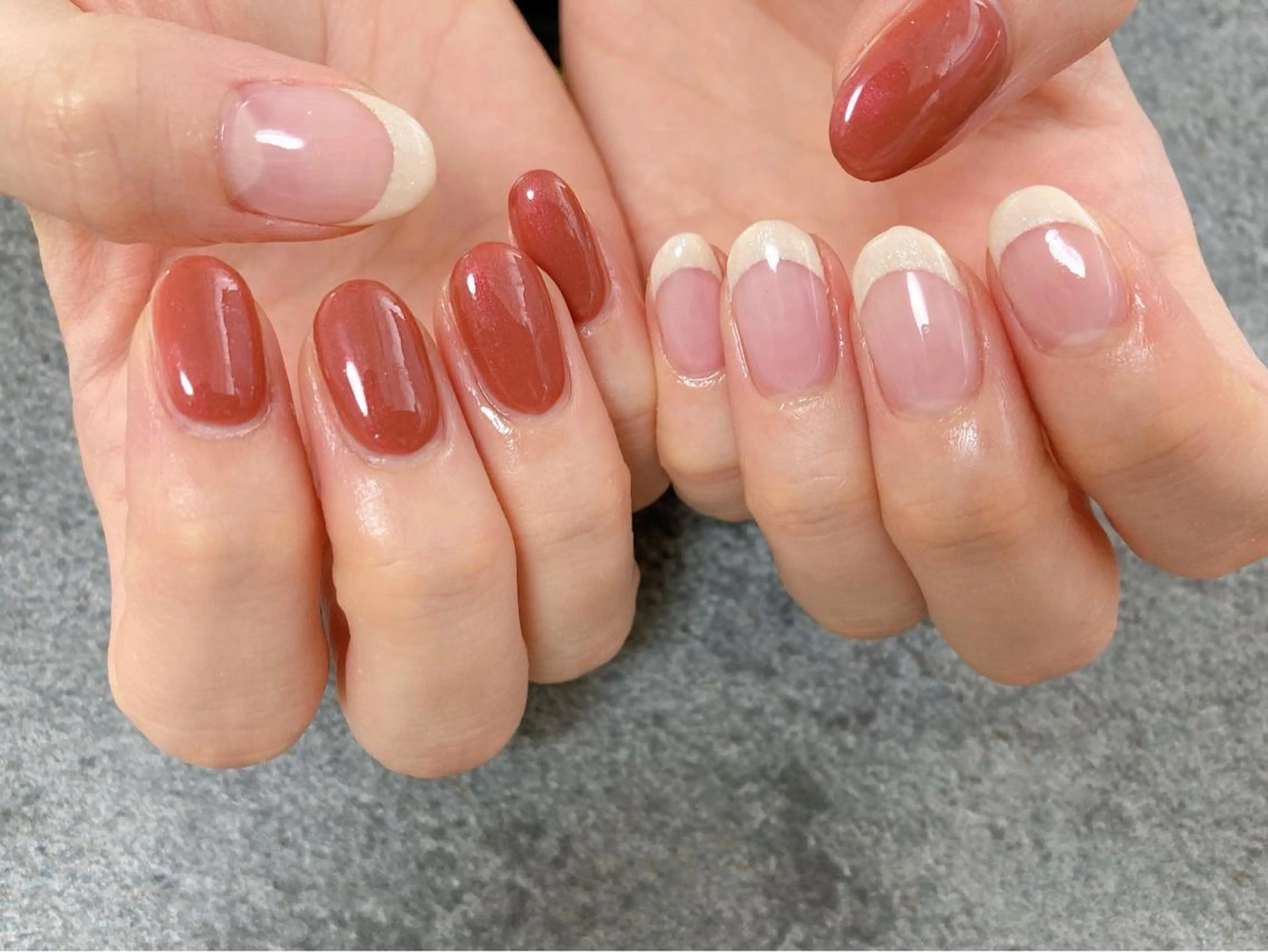 ネイル フレンチネイル ワンカラーネイル mogunail &blowのネイルデザイン