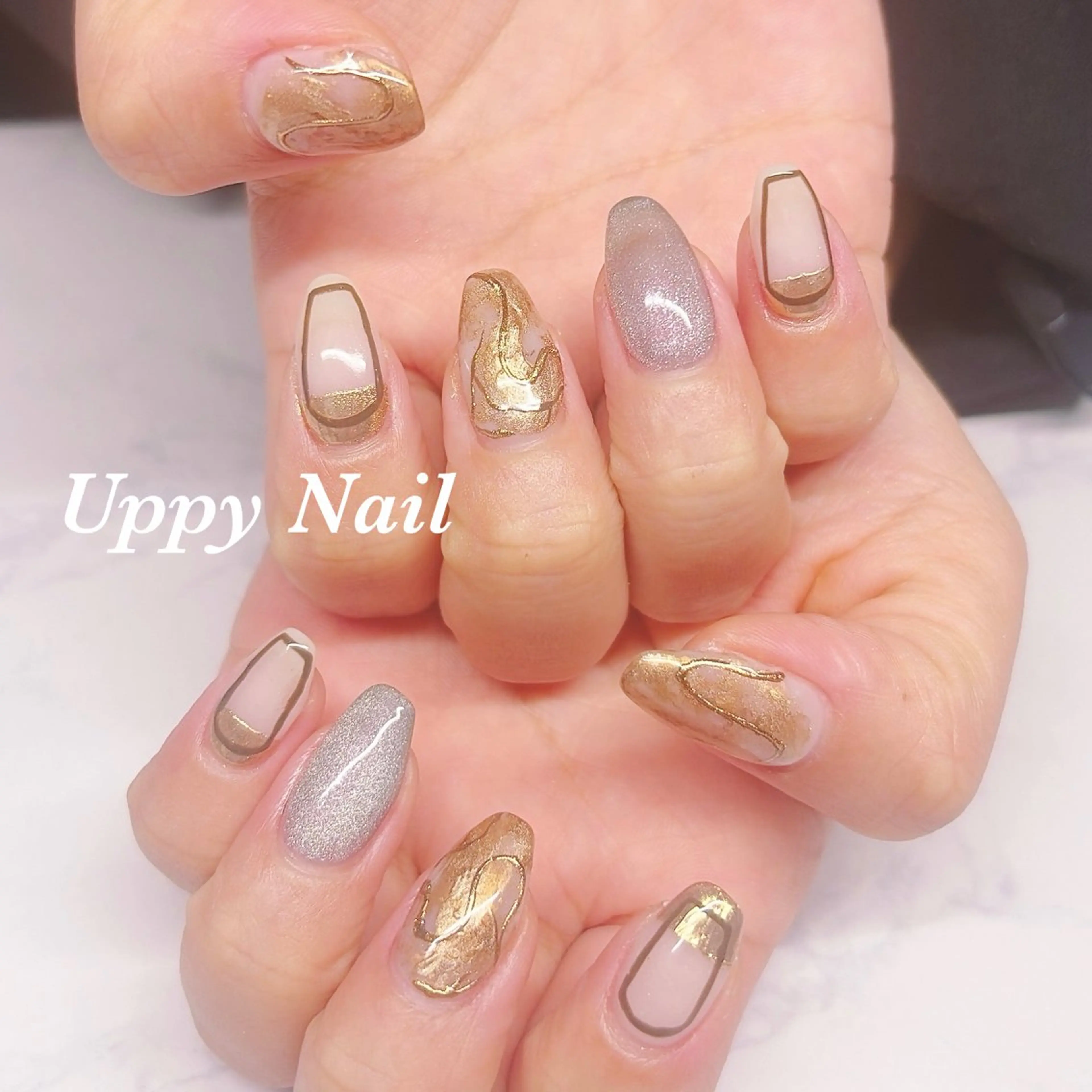ネイル 持ち込み ハンドネイル Uppy Nail ukyoのネイルデザイン