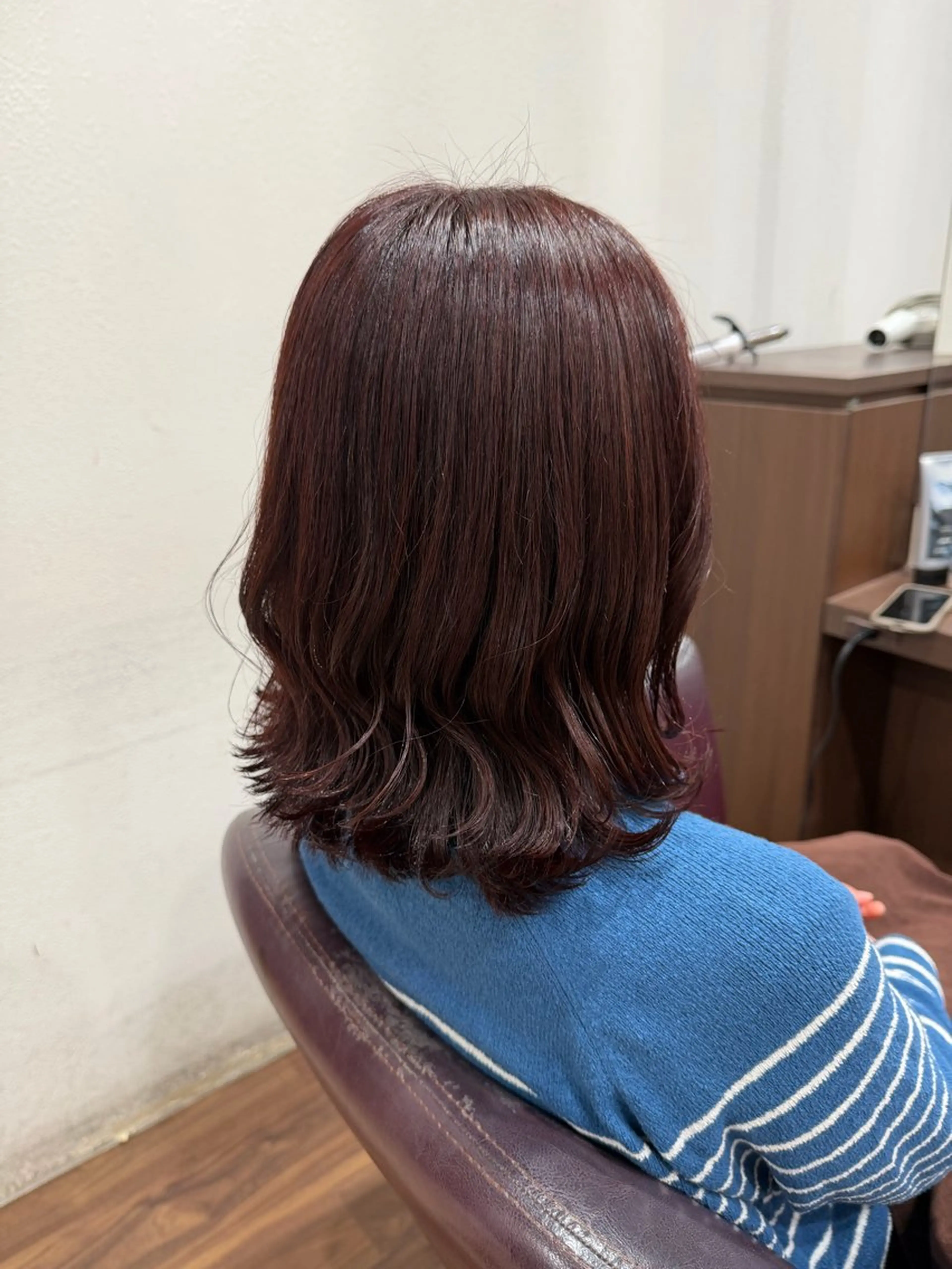 ミディアム カラー ブラウンカラー ピンクカラー ピンクブラウン 仲井 充のヘアスタイル