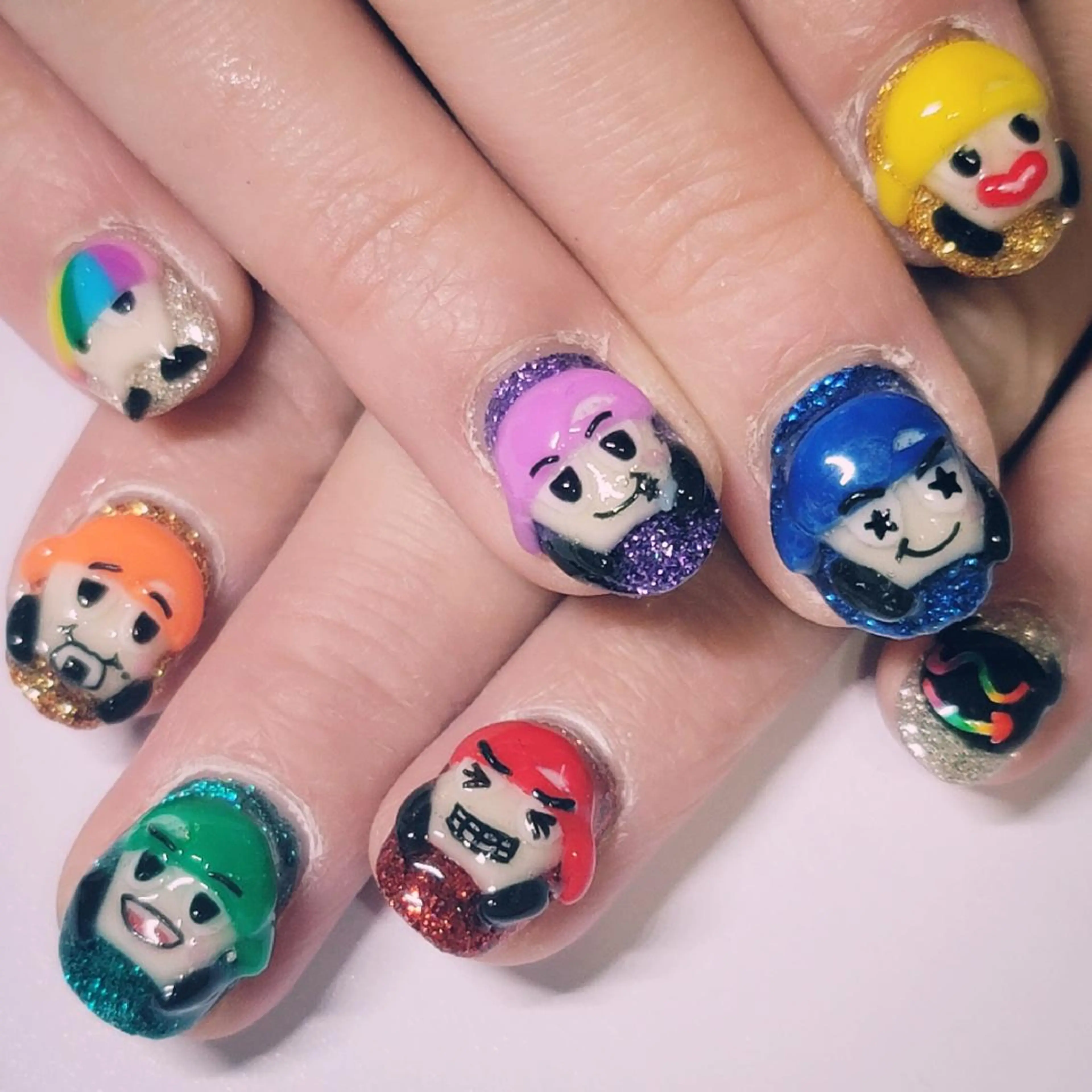 ネイル アートネイル ラメ(グリッター) ハンドネイル よしだ ひろきのネイルデザイン