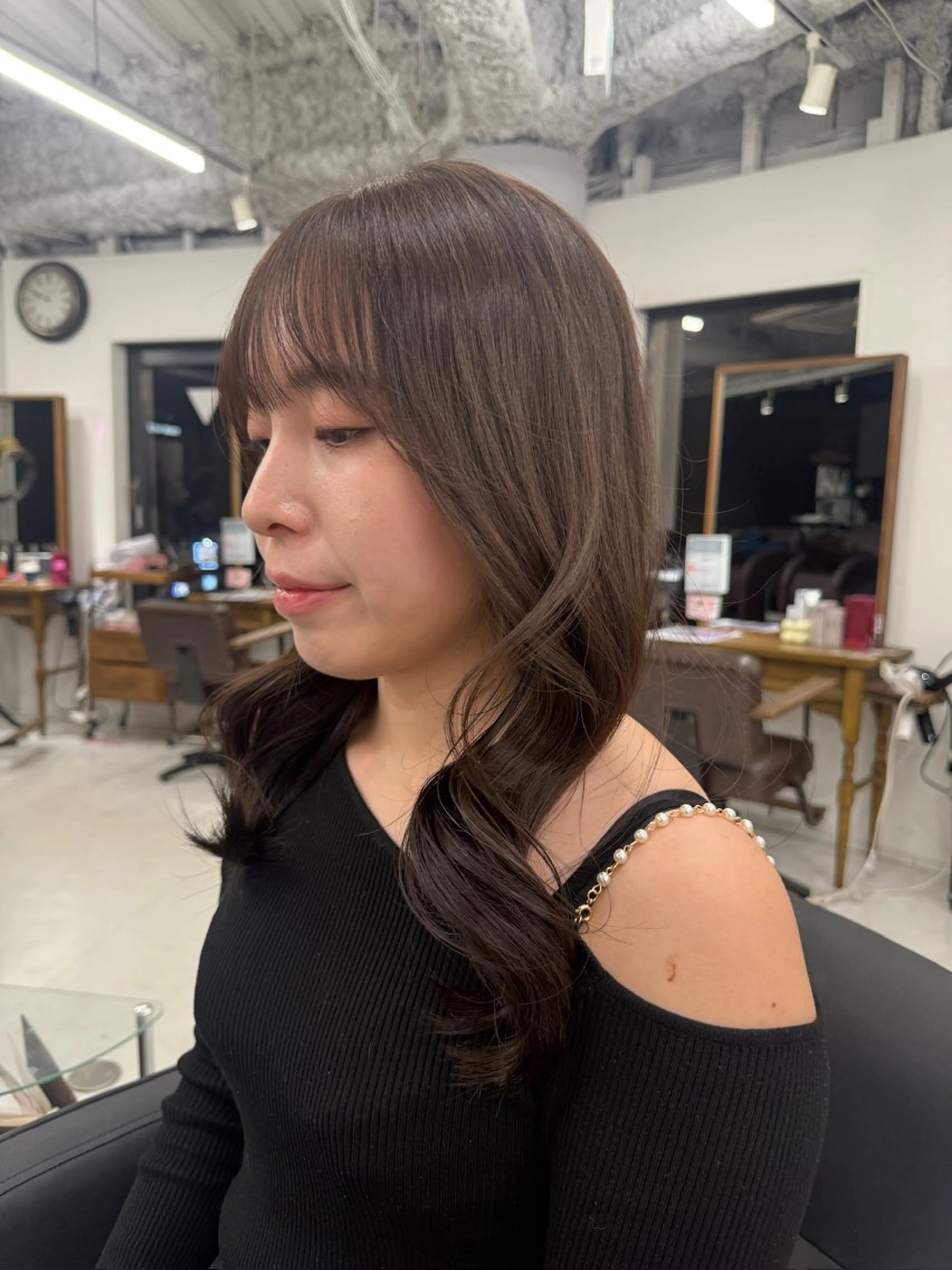 ミディアム 🍒ピンクベージュ /ベージュ🍒なつきのヘアスタイル