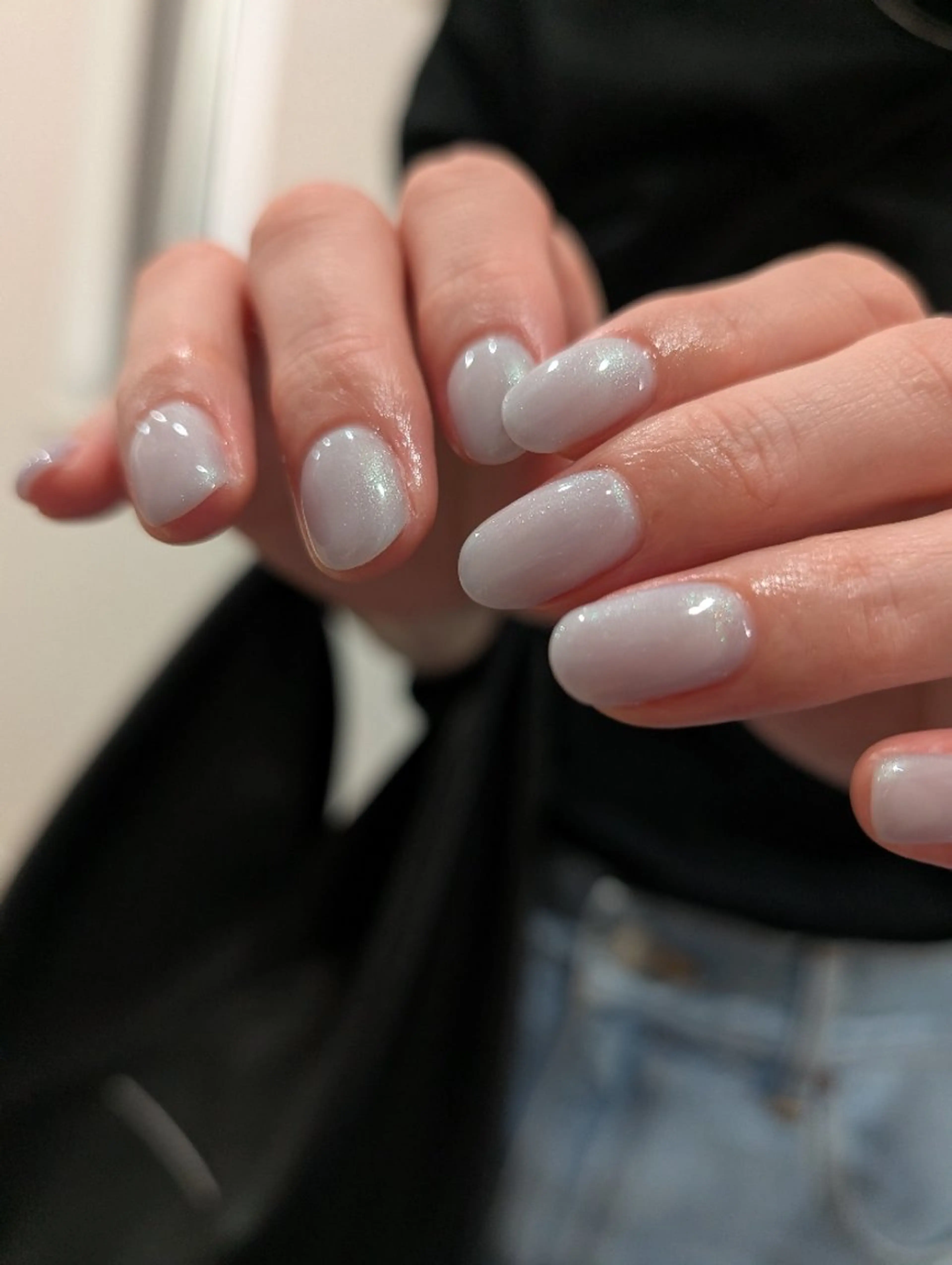 ネイル ワンカラーネイル パープル ハンドネイル hali’a nailのネイルデザイン