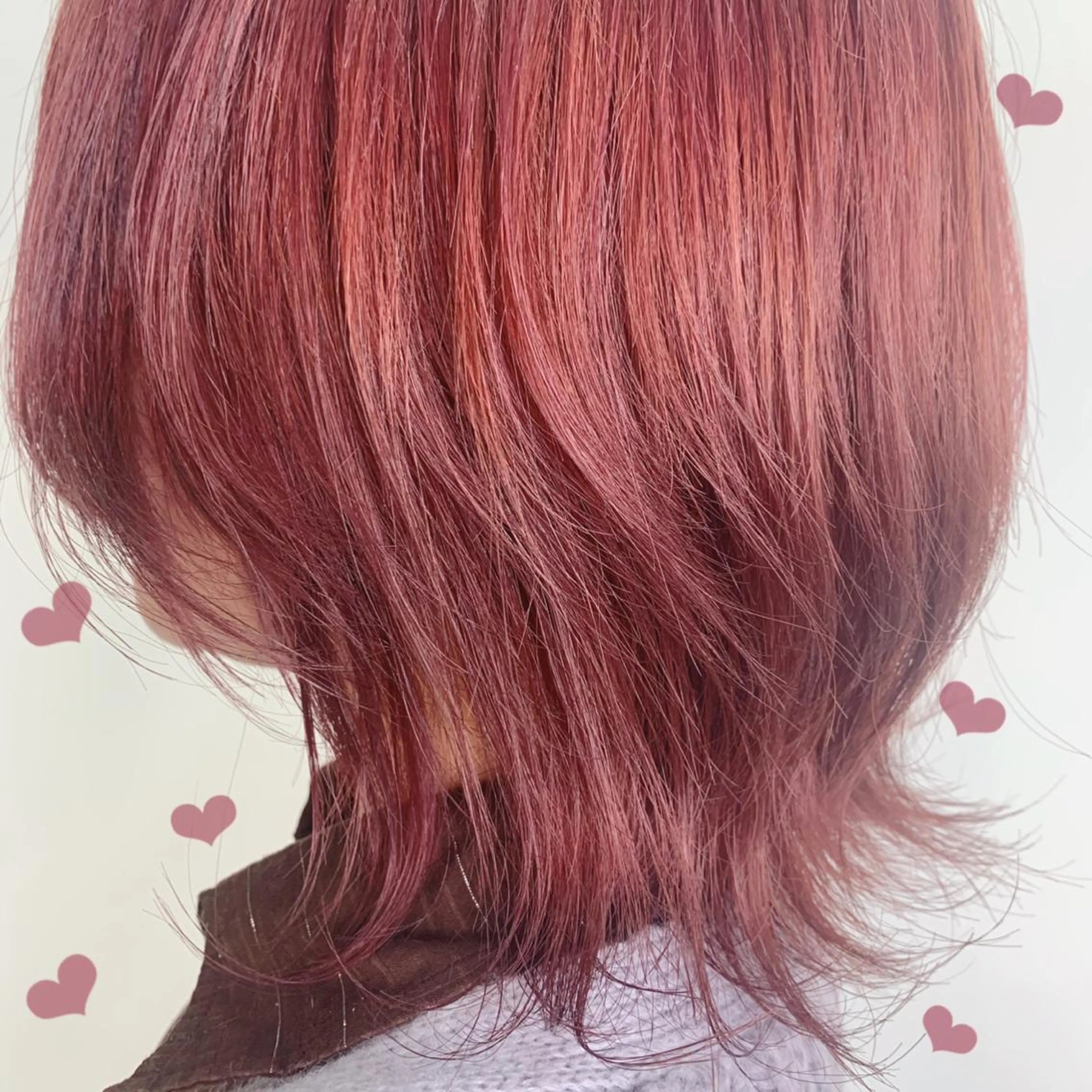 ミディアム カラー ブリーチ イルミナカラー ピンクカラー ヘアカラー 𖧷 ⁺. 大人ヘア Yui 𓂃𓈒𓏸のヘアスタイル