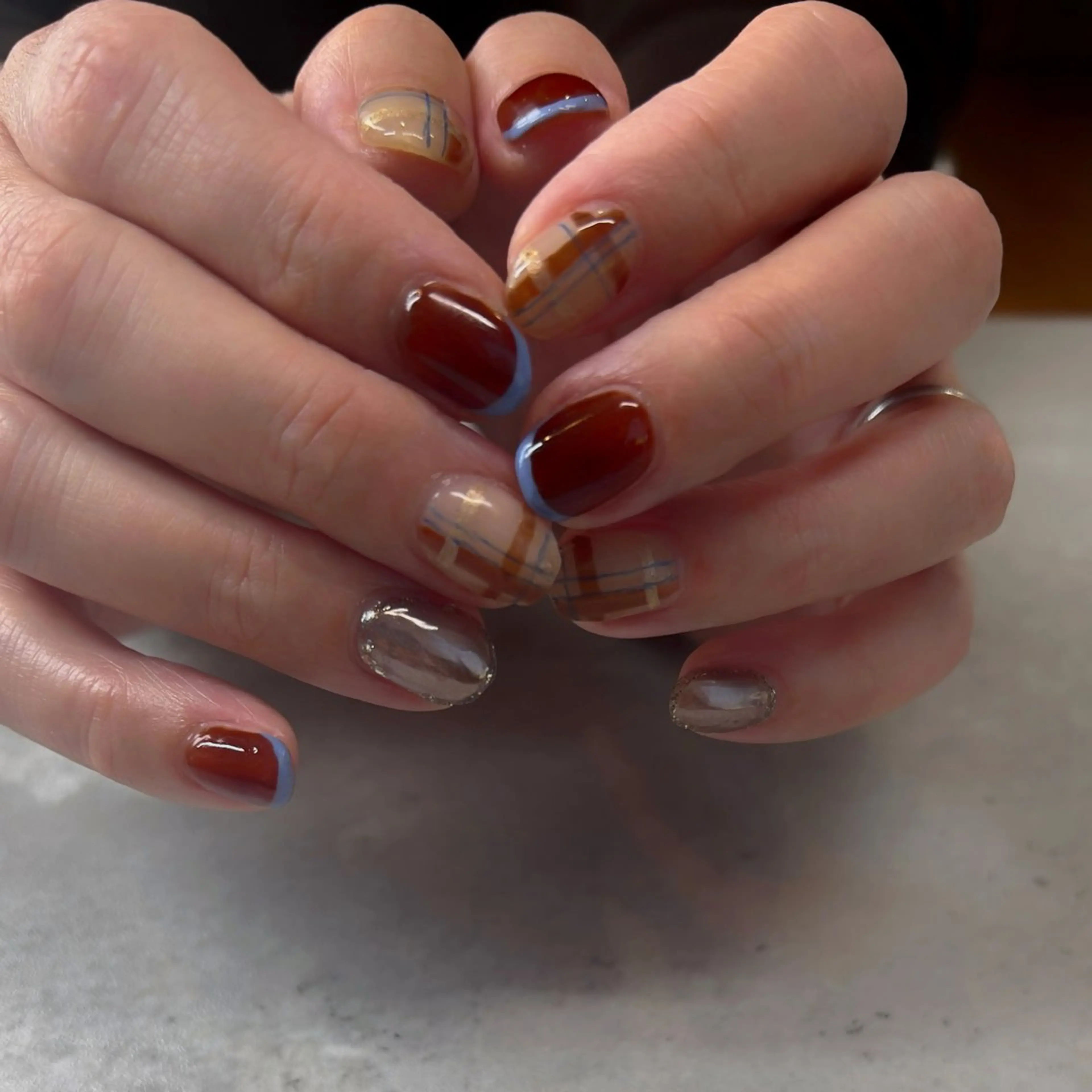ネイル ブラウン haha@ ruruのネイルデザイン