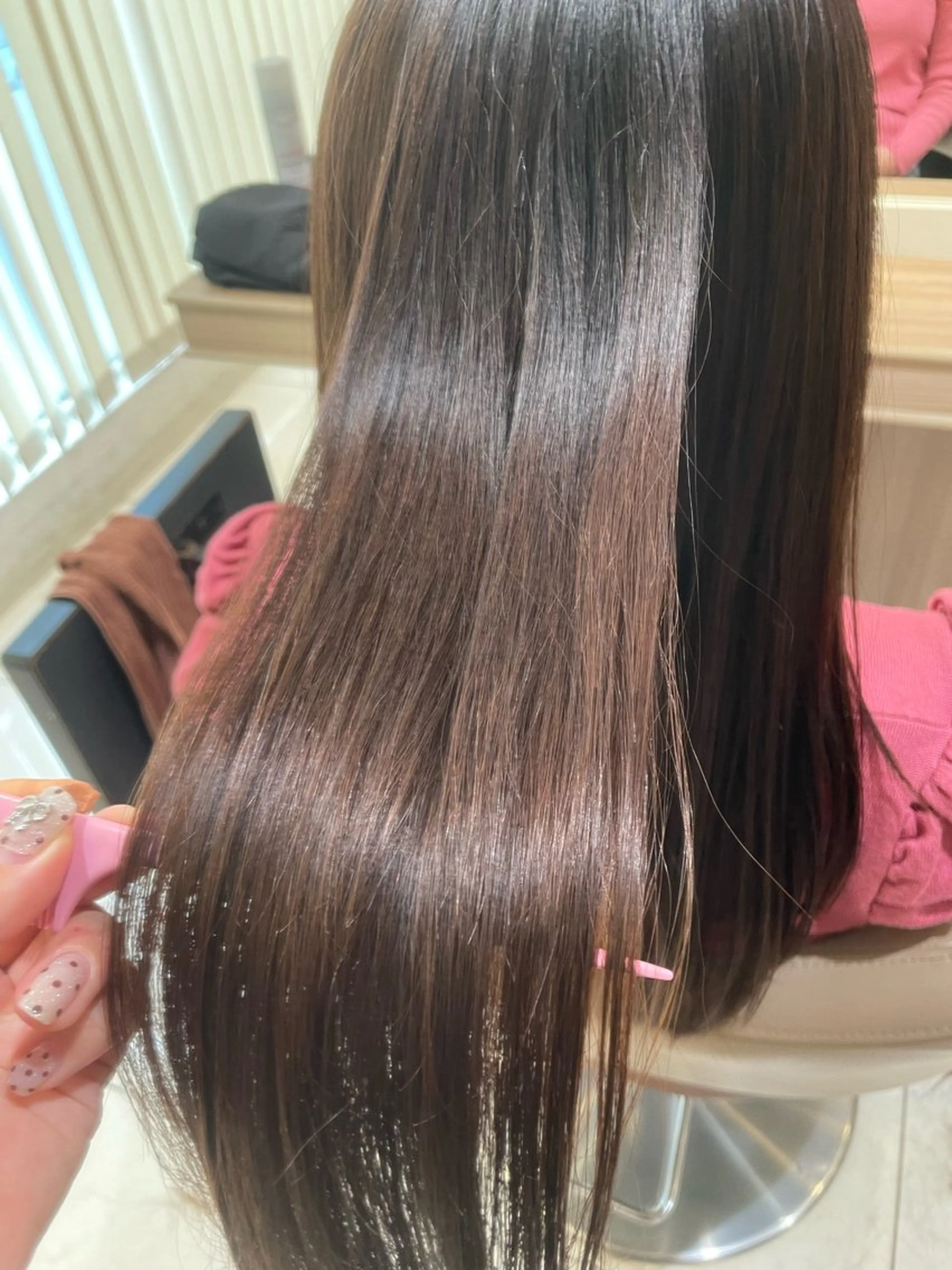 ロング カラー パーマ カット ヘアカラー 縮毛矯正 トリートメント 韓国ヘアメイク🎀/ 縮毛矯正✨山本媛香のヘアスタイル