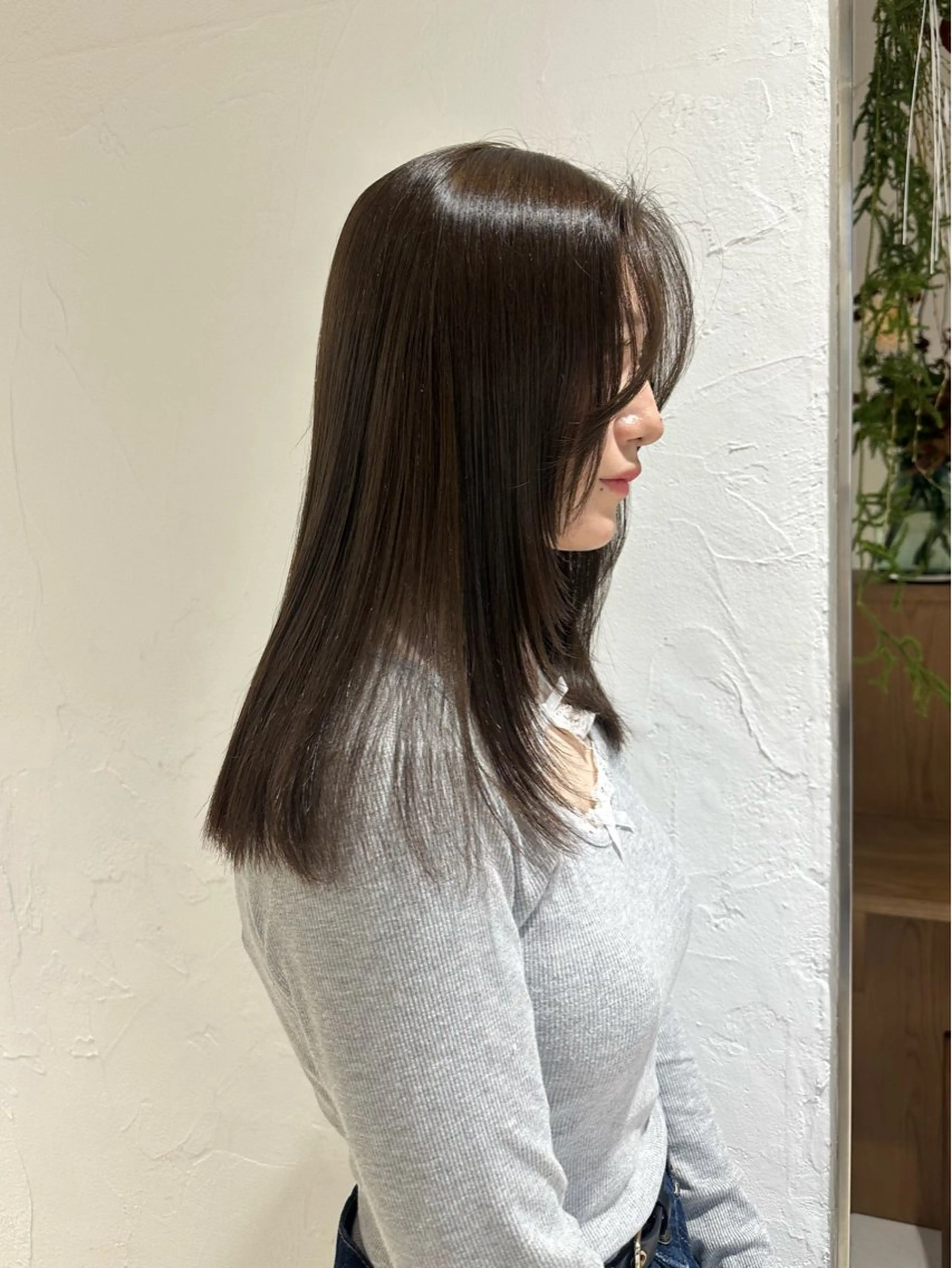 セミロング カラー ブラウンカラー ナチュラルブラウン レイヤーカット カット ヘアカラー トリートメント Liru:smart salon/茅ヶ崎のヘアスタイル