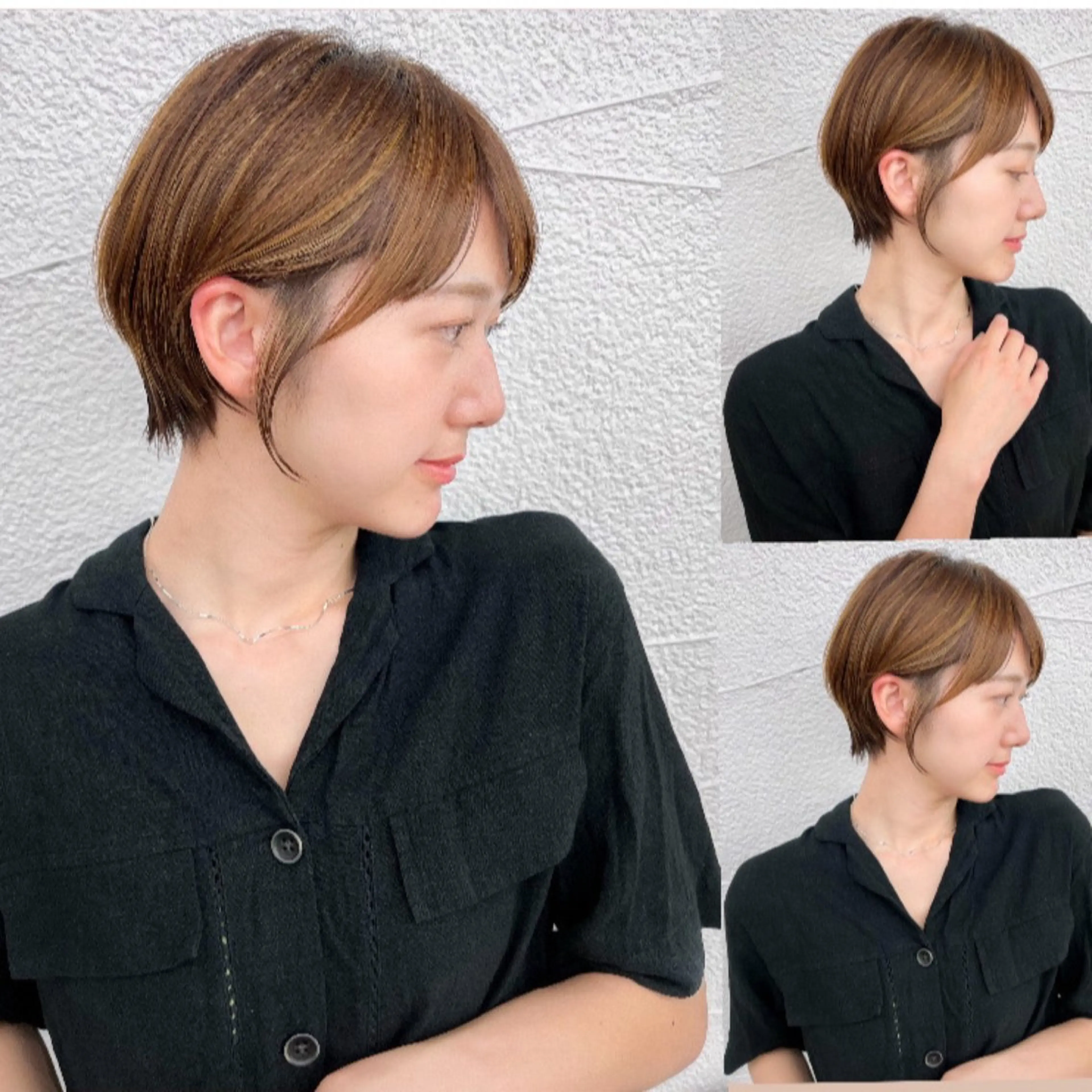 ショート カラー パーマ 丸みショート ショートヘア トリートメント 岡安優太 似合せが得意🤩のヘアスタイル