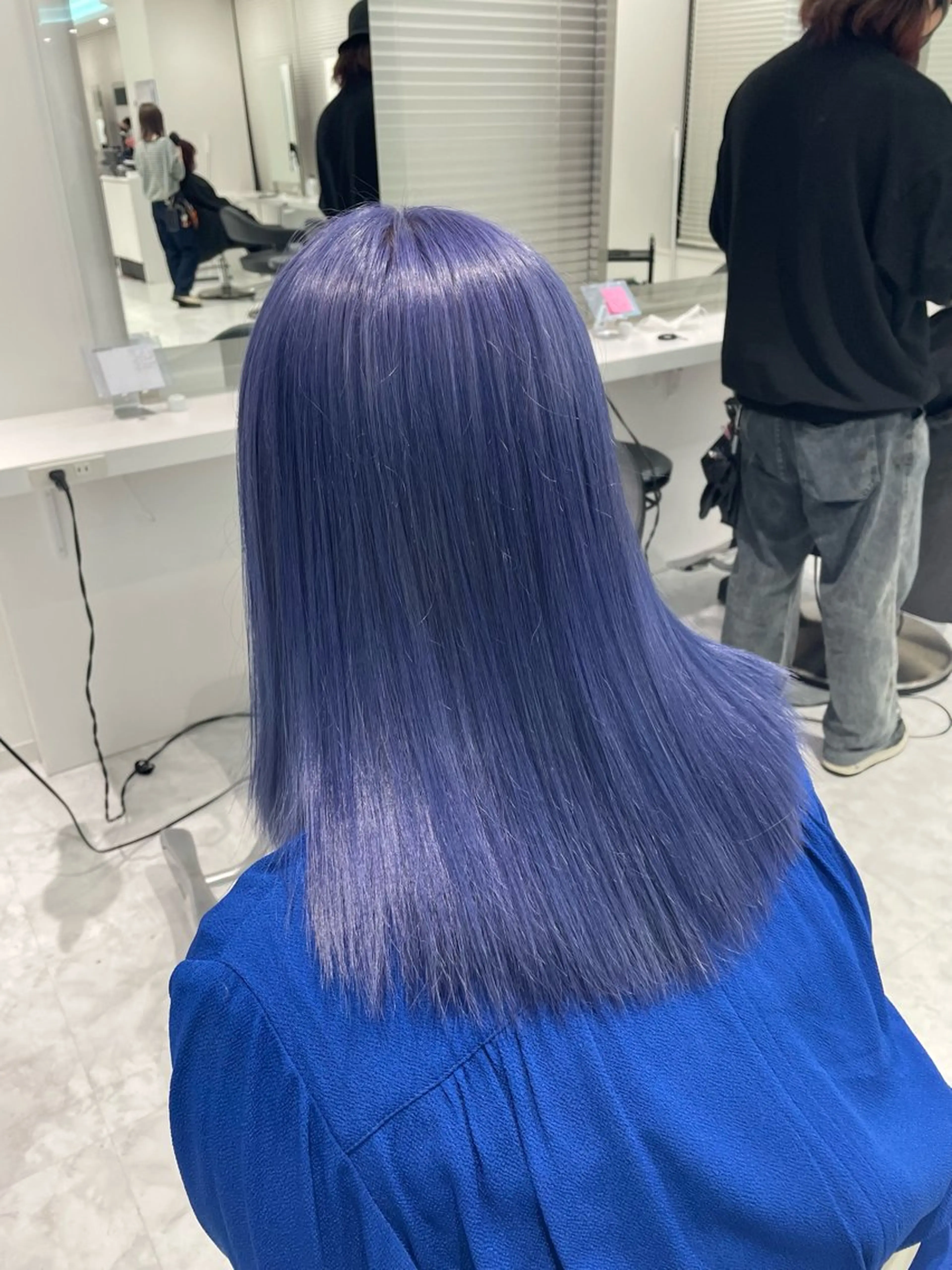 セミロング カラー ヘアアレンジ ブリーチ 透明感カラー 髪質改善 似合わせカット 🫧モテる💗ダメー ジレスハイトーン🫧のヘアスタイル