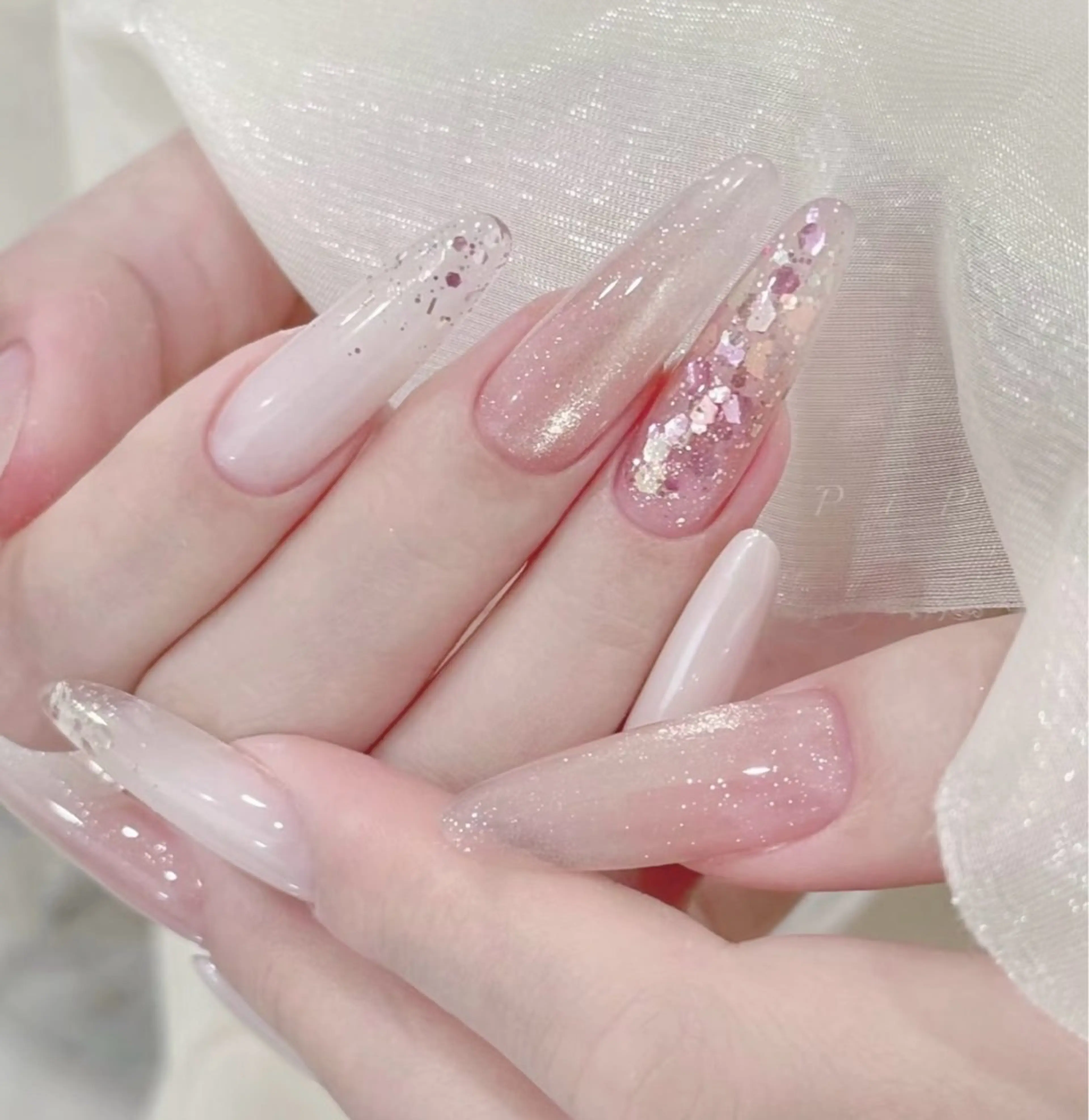 ネイル ハンドネイル H3 Nail Tsuki🦋💙のネイルデザイン