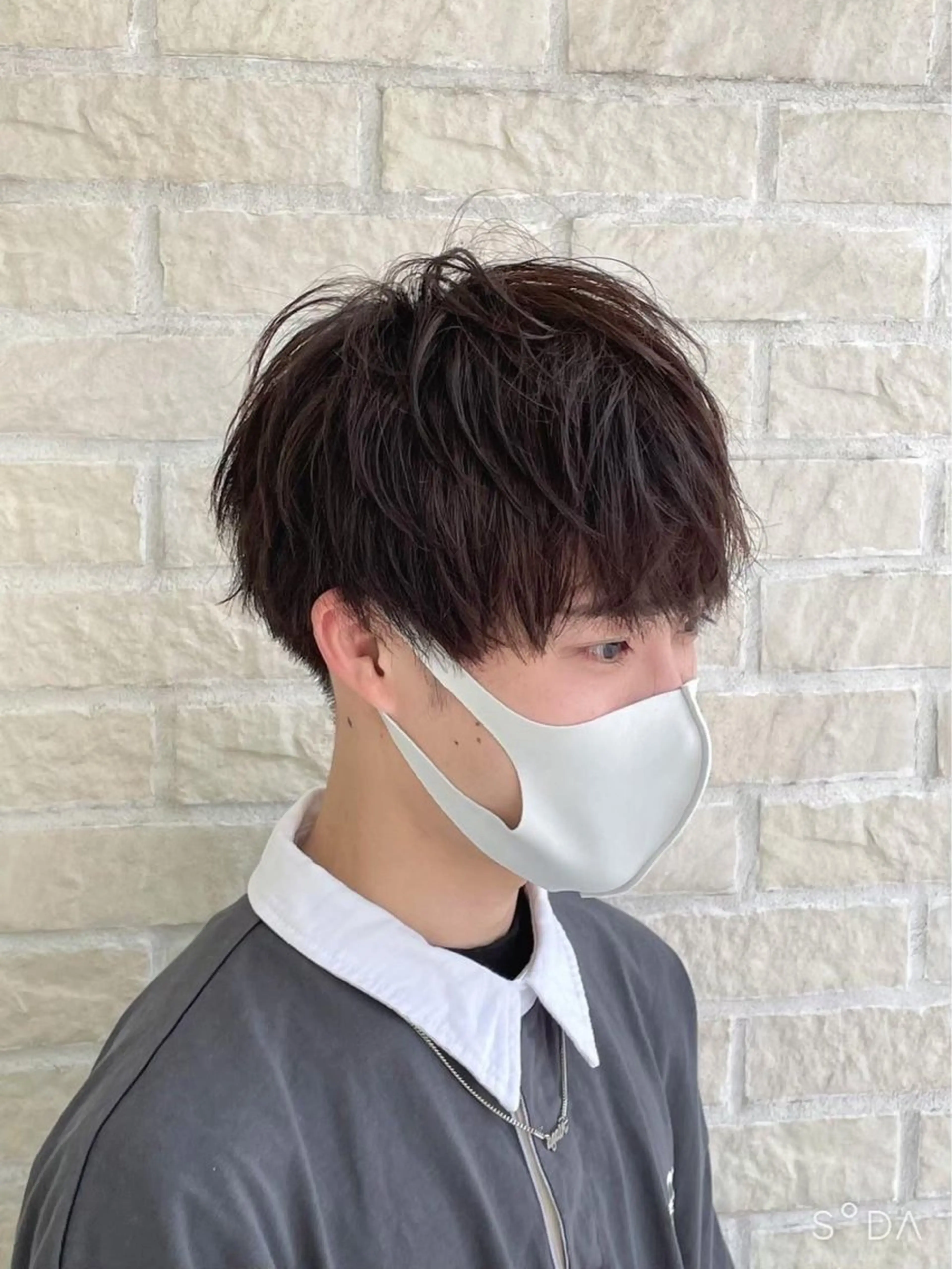 ミディアム 成瀬スパイラル パーマ清水大隼のヘアスタイル