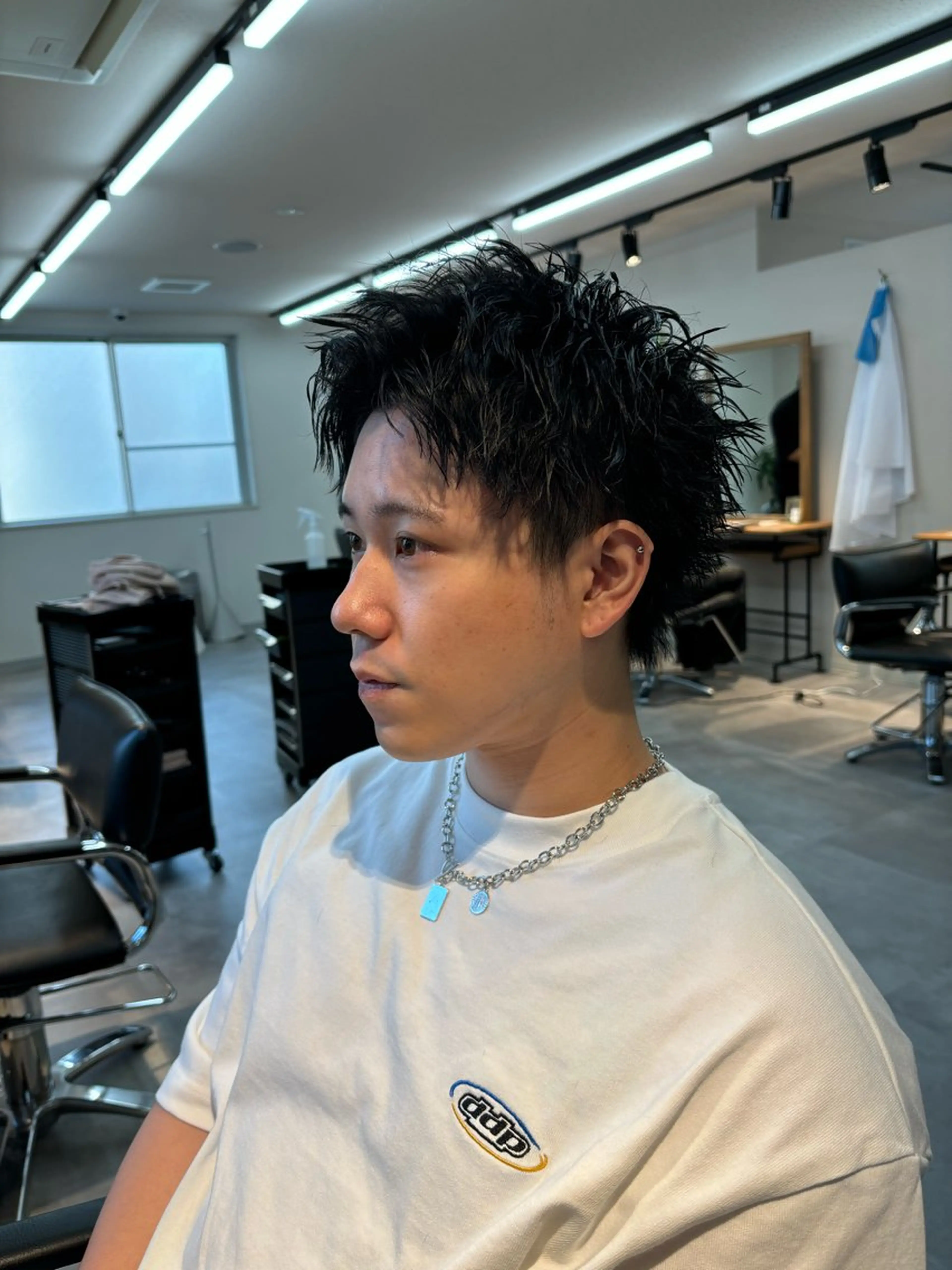 メンズ スパイキーショート カット 保立/フェザーパーマ /メンズカット千葉のヘアスタイル