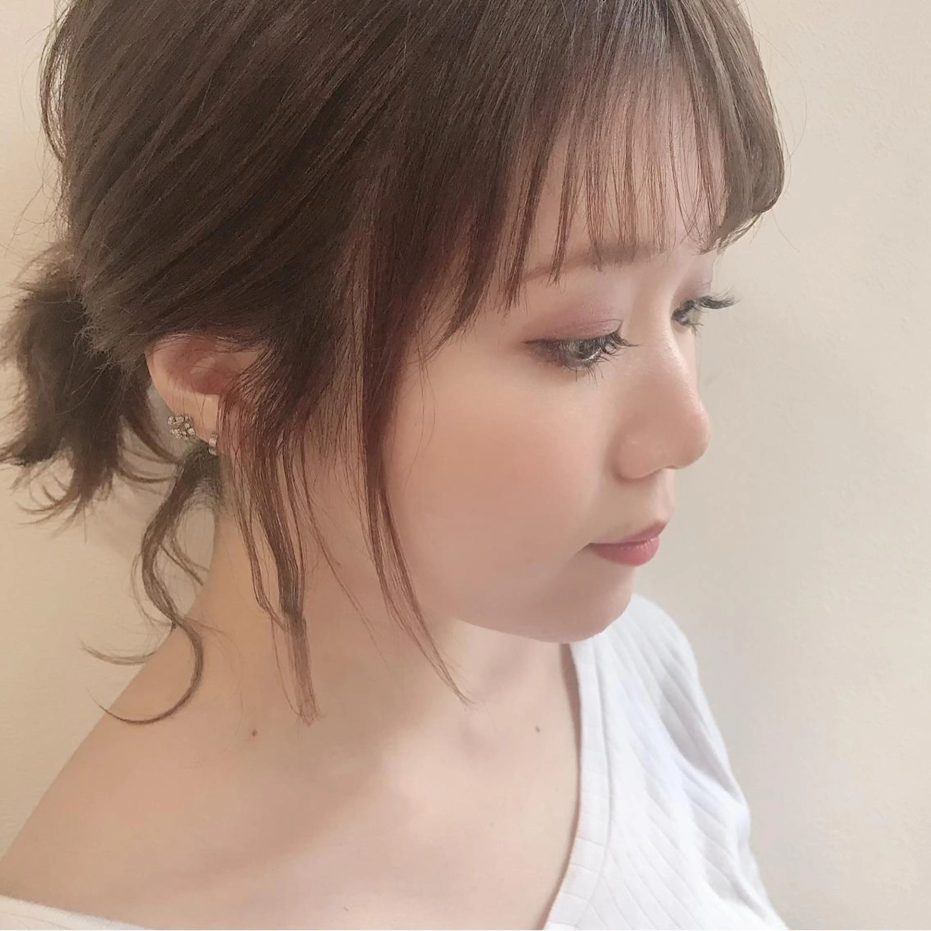 ミディアム ヘアアレンジ ツヤ髪になりたい方へ 🩷柴田知亜希のヘアスタイル