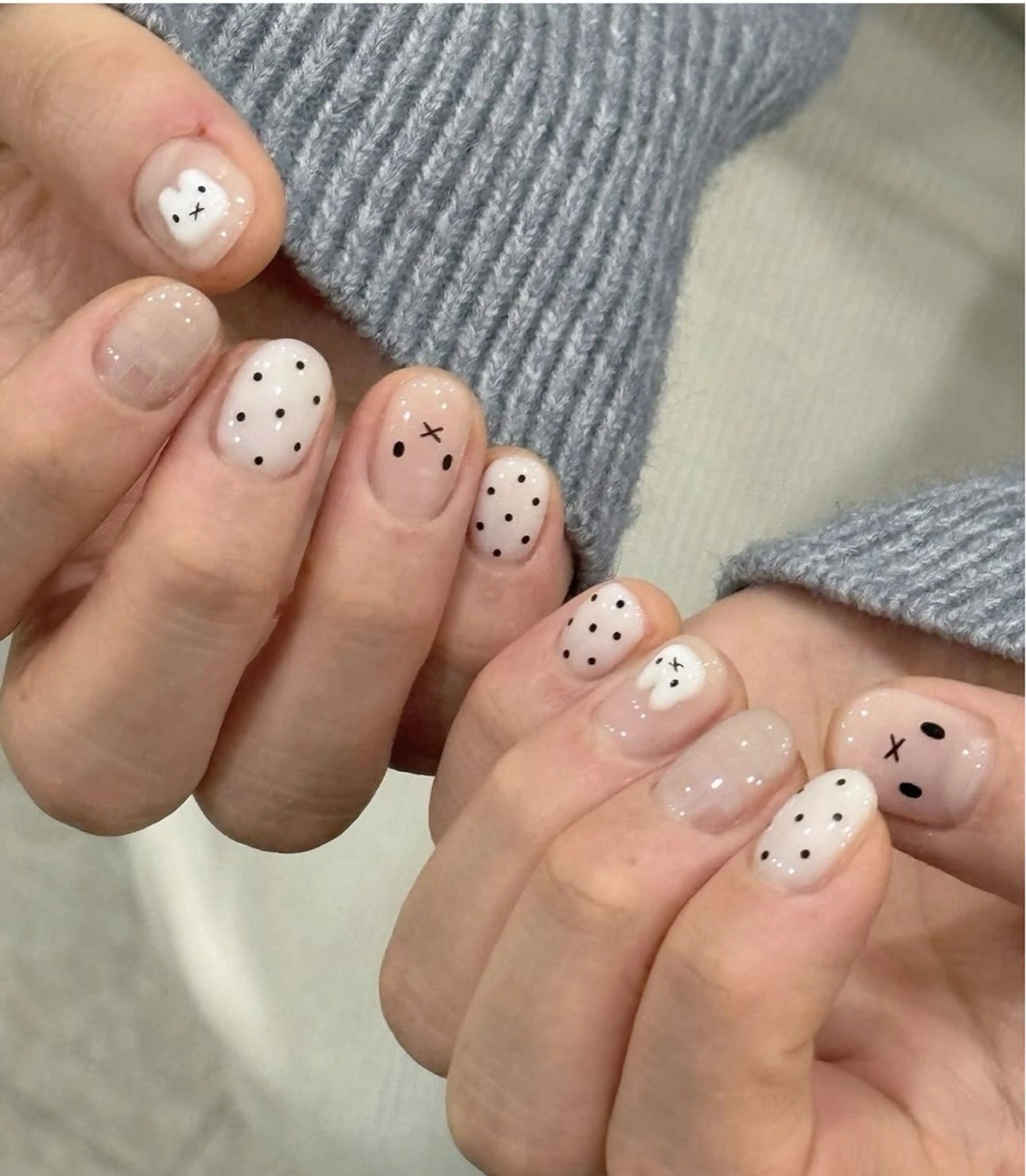 ショート 韓国風ヘア ハンドネイル Aila Nail ShinOkuboのネイルデザイン