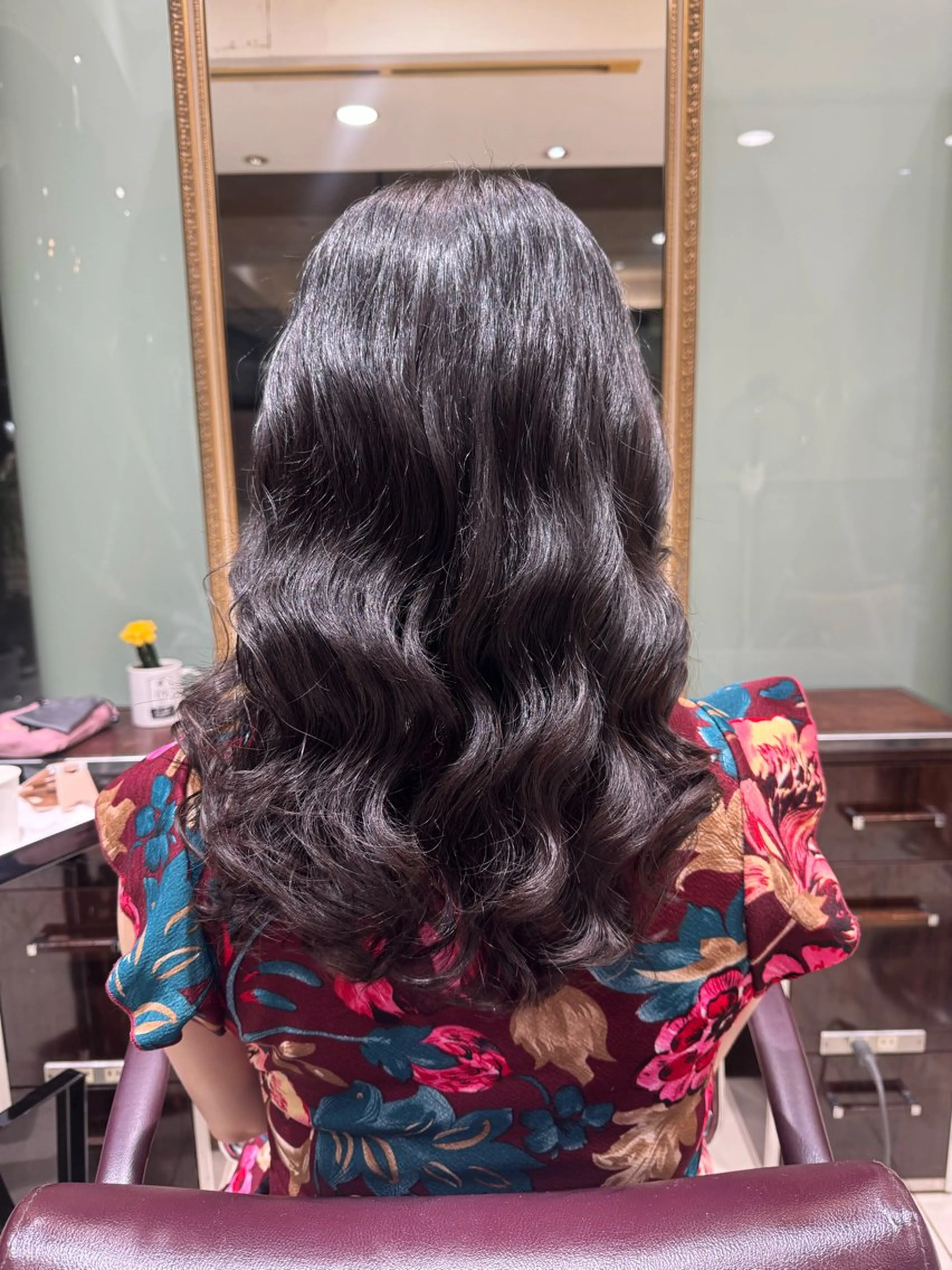 セミロング カット パーマ トリートメント 大人可愛い♡コテ巻き パーマ🌼杉田 萌恵のヘアスタイル