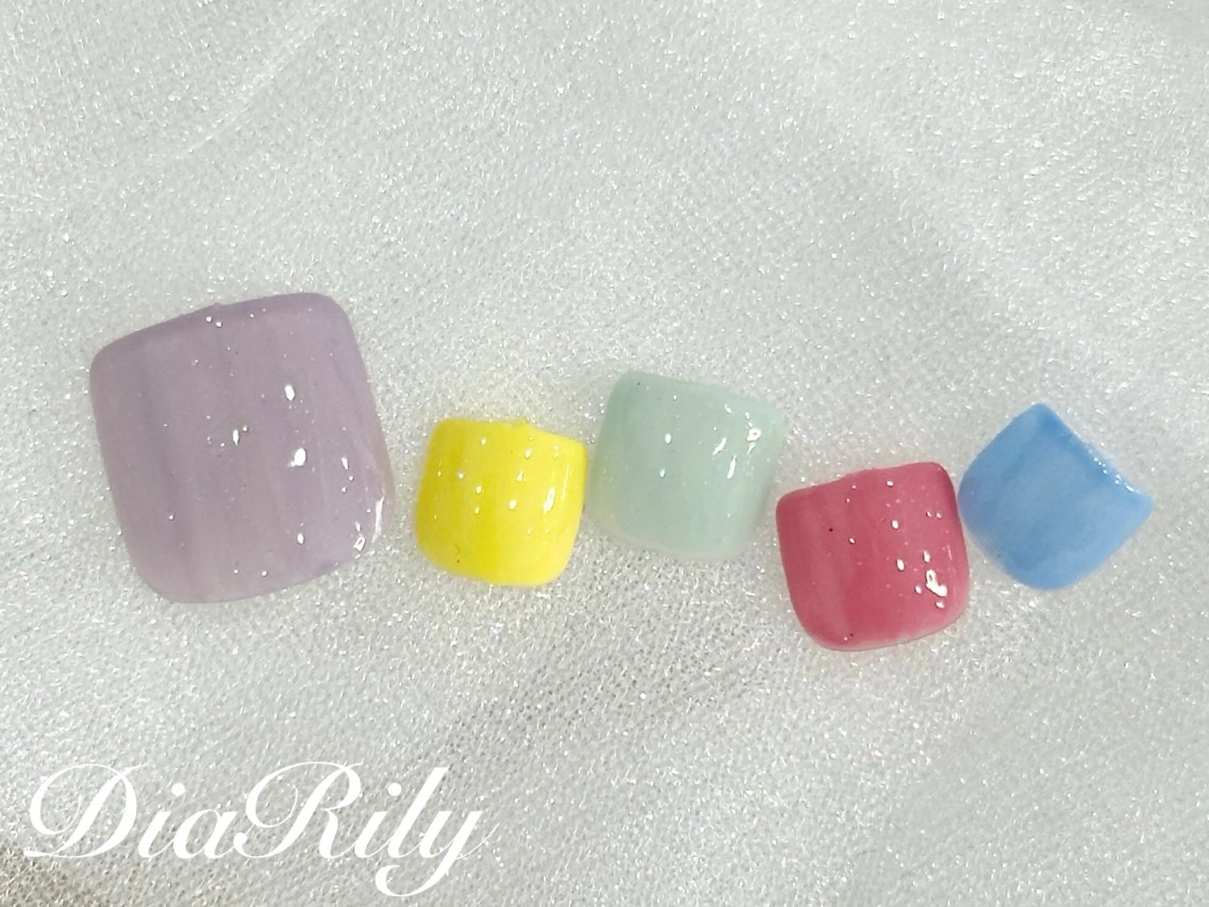 ネイル フットネイル ラメ(グリッター) ワンカラーネイル フットネイル DiaRily所属・diarily はるひのネイルデザイン