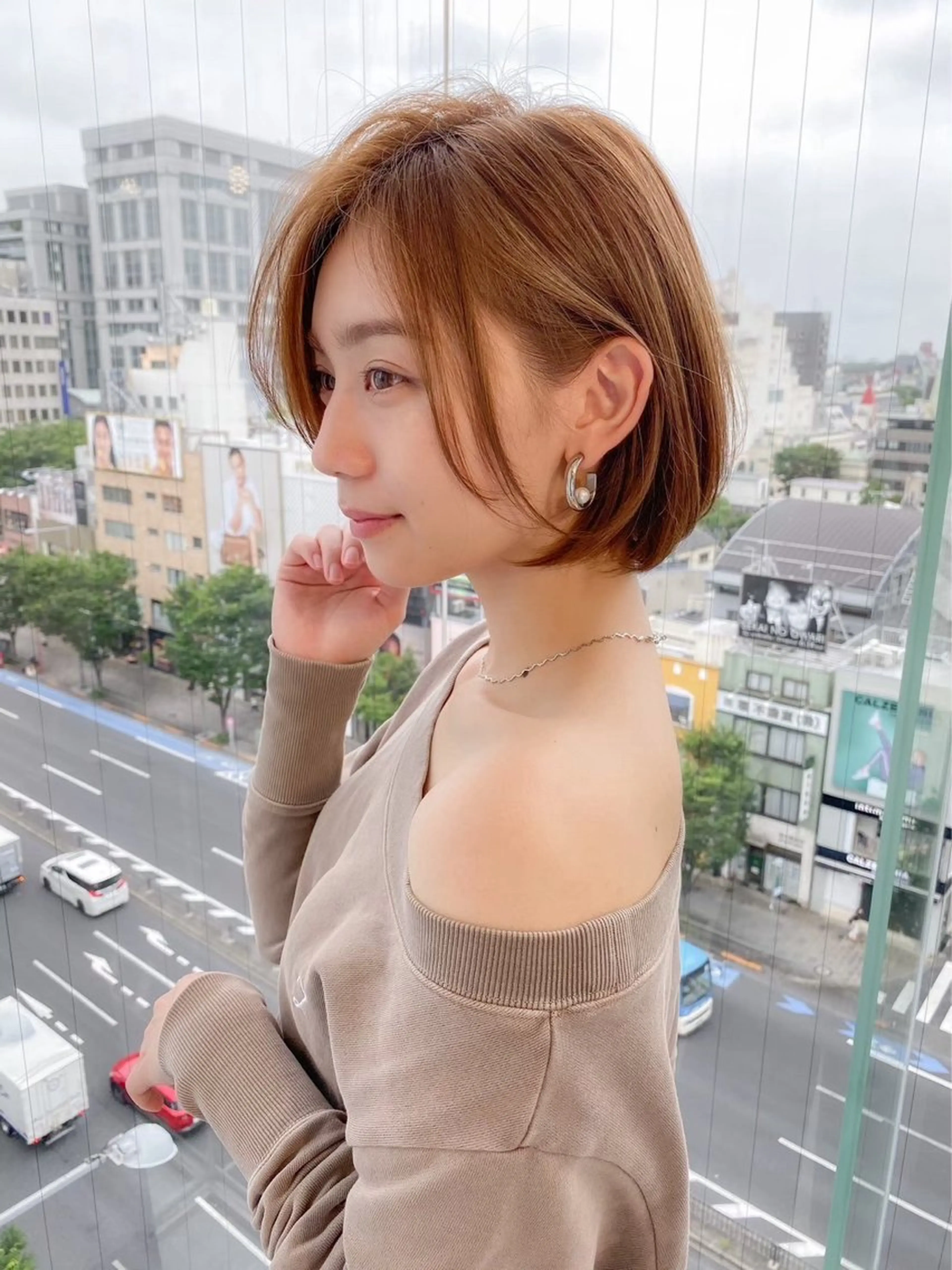 ショート レイヤーカット 美髪矯正　YUTOのヘアスタイル