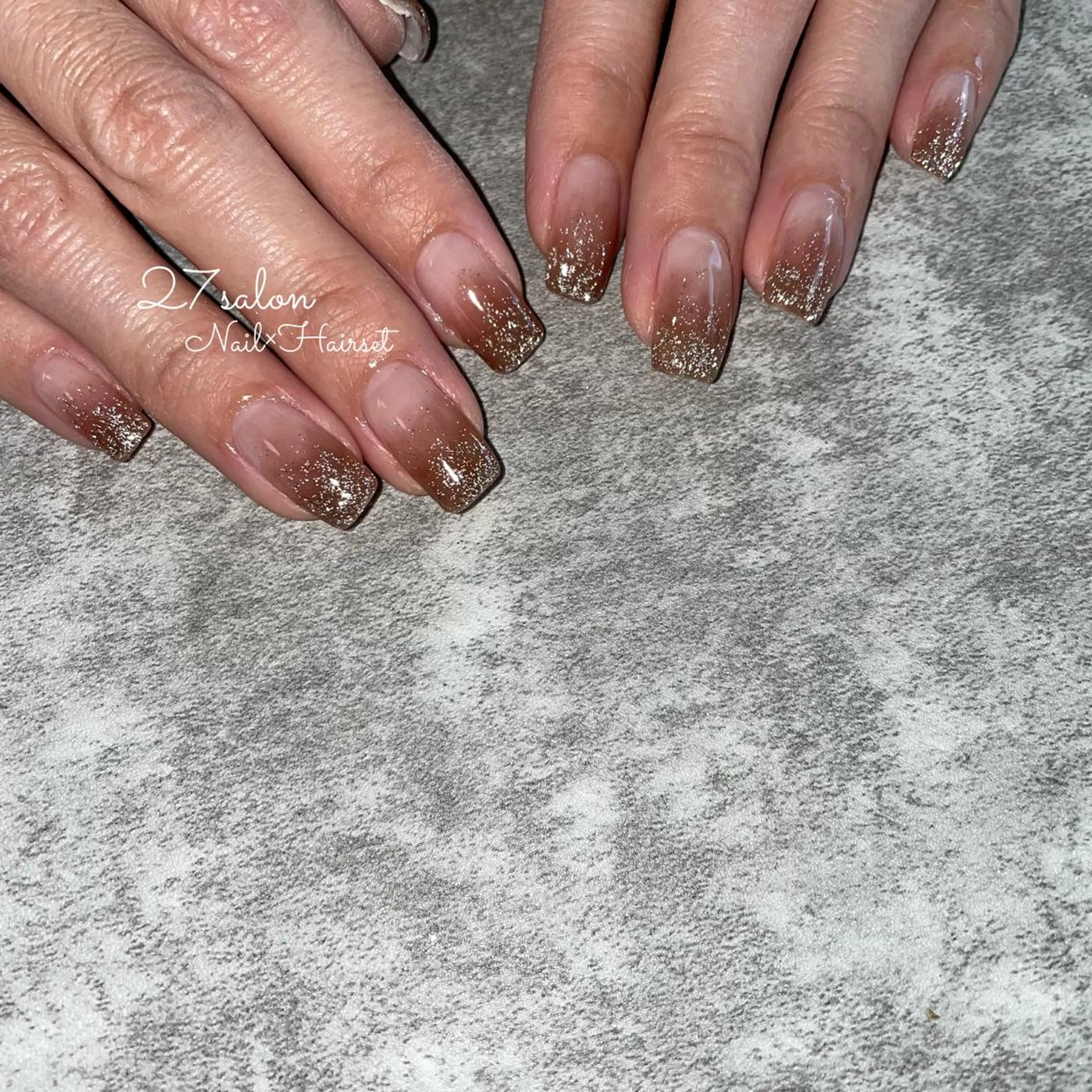 ネイル フラッシュネイル グラデーション 27salon yuinaのネイルデザイン