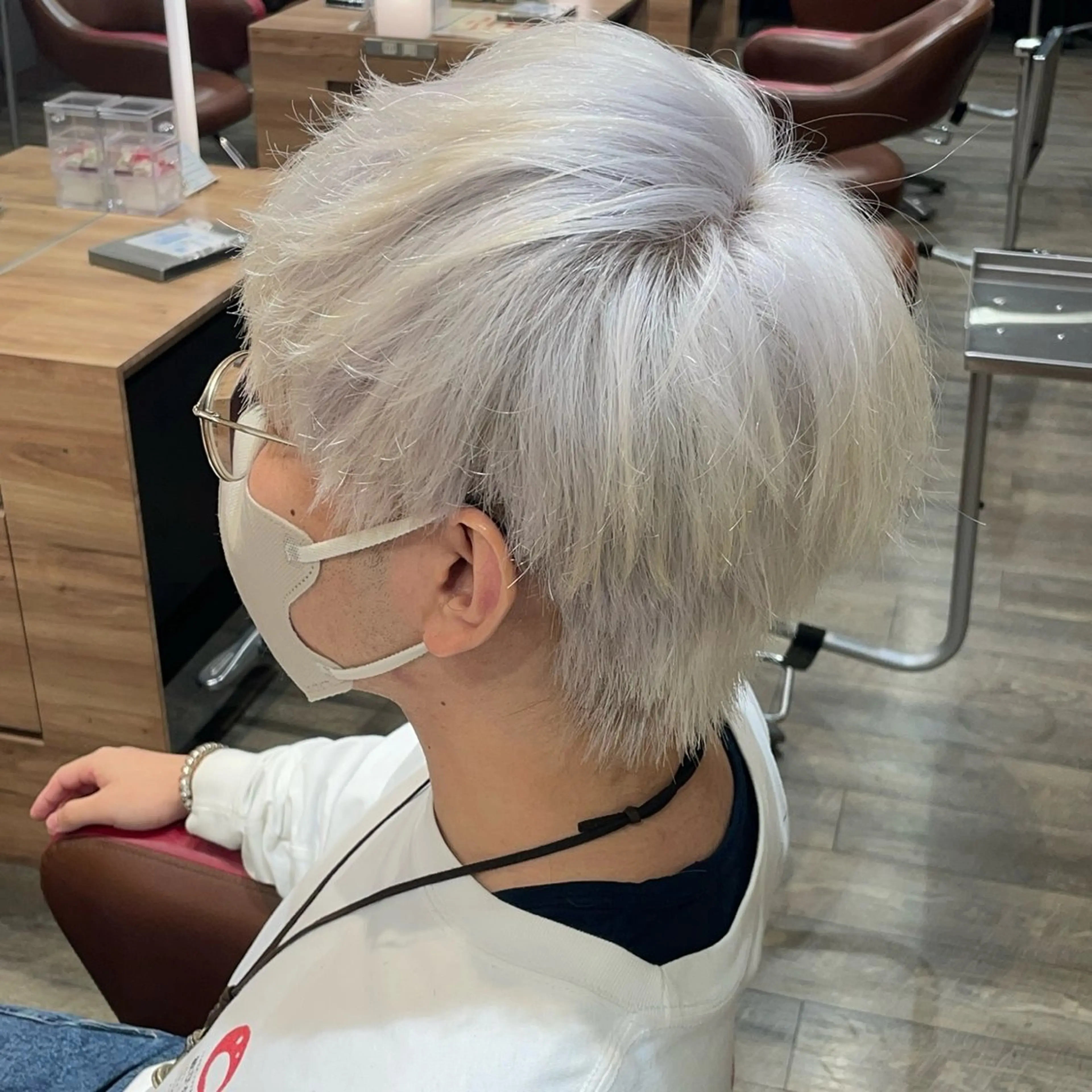 ショート カラー メンズ ヘアカラー 大人可愛い/レイヤー /ブリーチ/溝口誠二のヘアスタイル