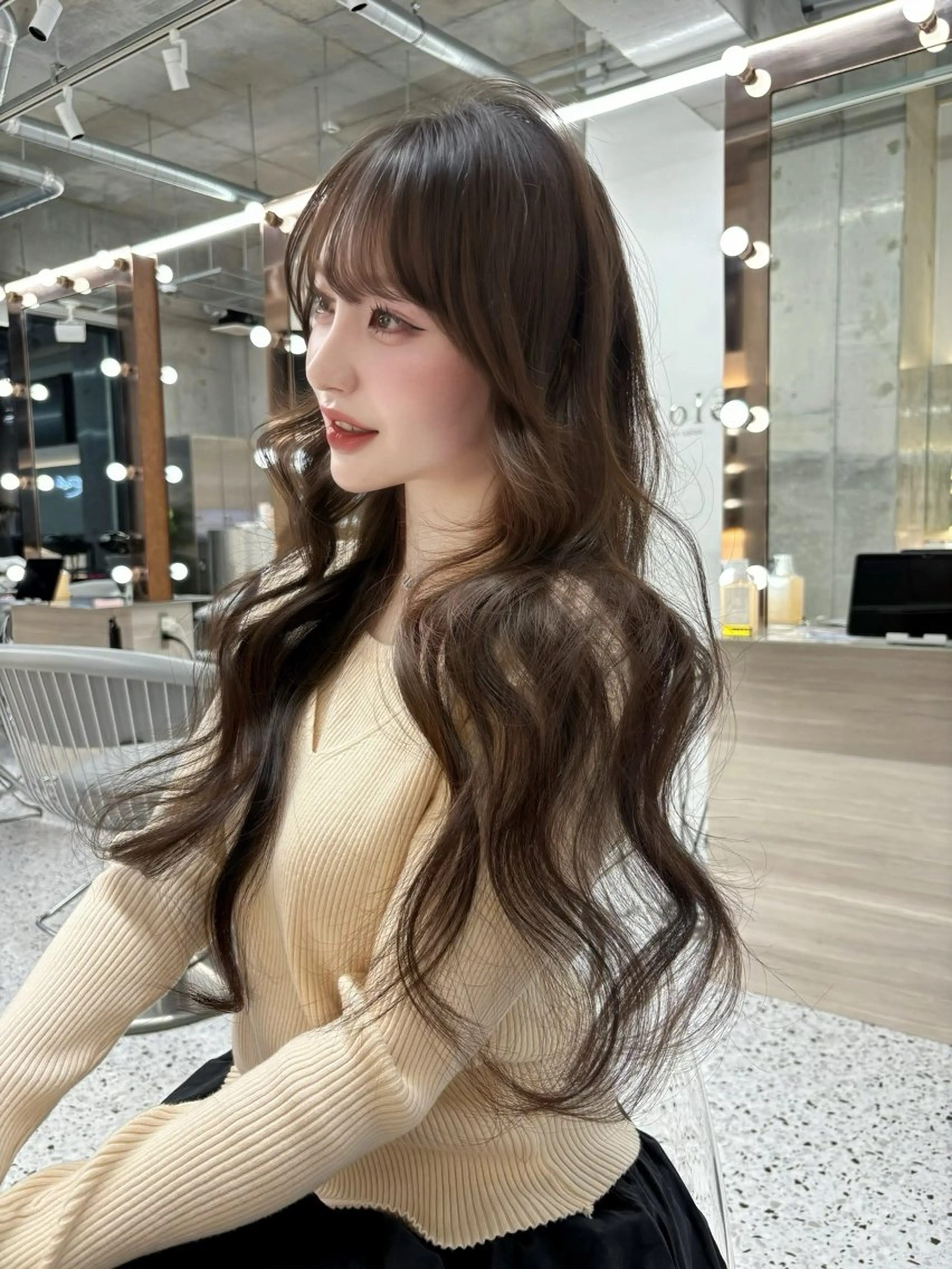 ロング カラー ヘアアレンジ ベージュカラー ブリーチ 透明感カラー ブリーチなしカラー 髪質改善 カット ヘアカラー トリートメント 【博多髪質改善】 吉村　清志のヘアスタイル