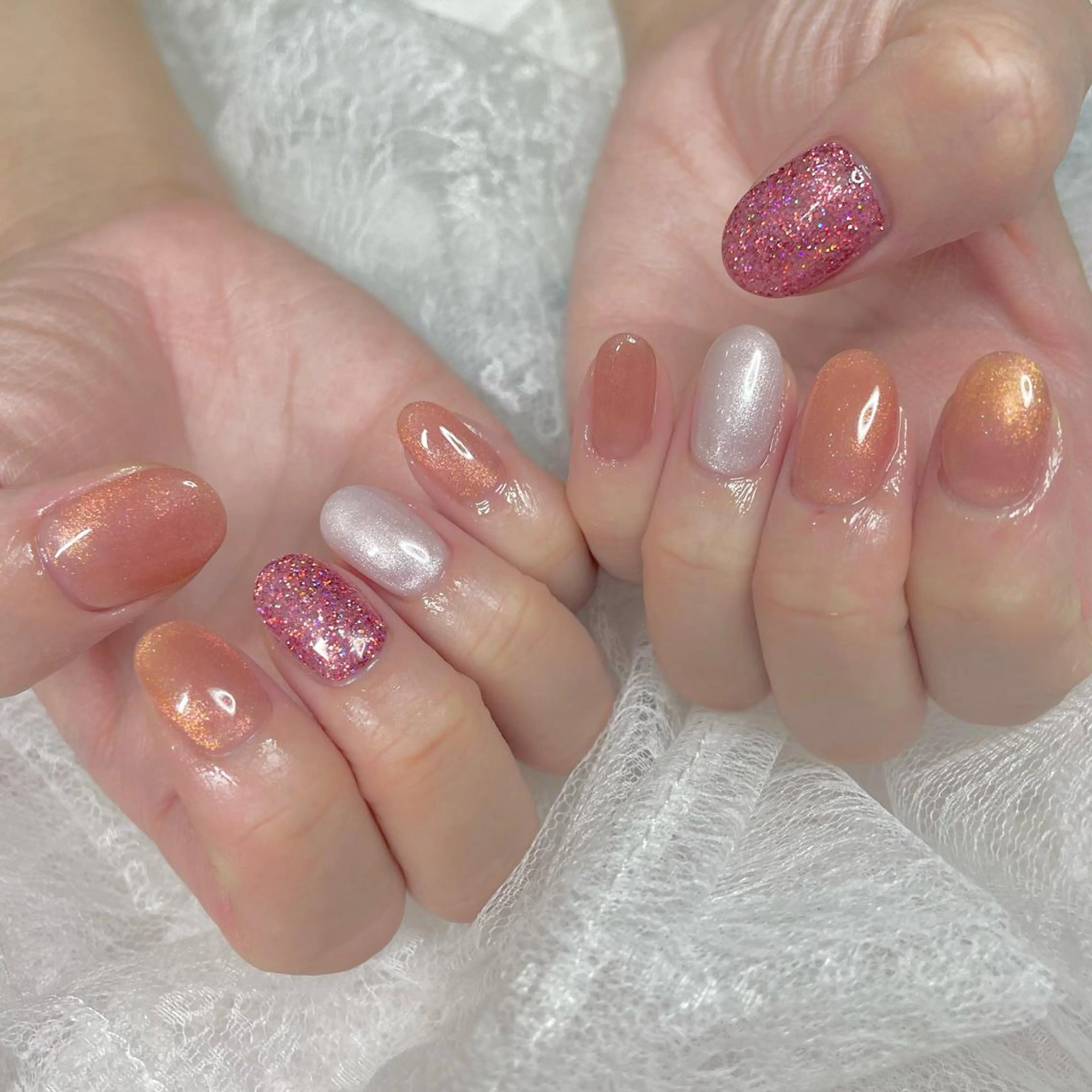 ネイル ジェルネイル マグネットネイル パラジェル J terrace Nailのネイルデザイン