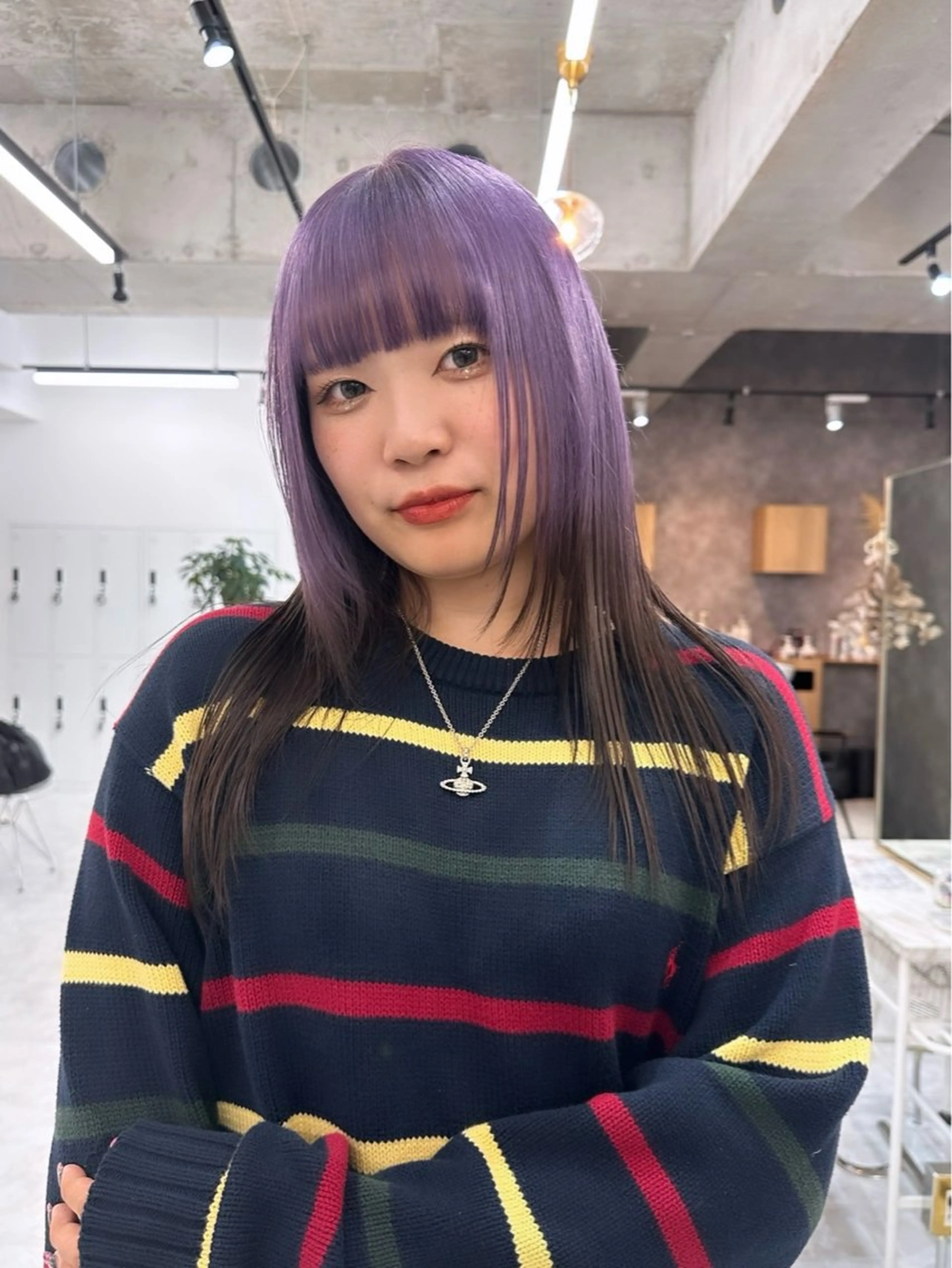 セミロング カラー ヘアアレンジ TAKUMAブリーチ /切りっぱなし🪽のヘアスタイル