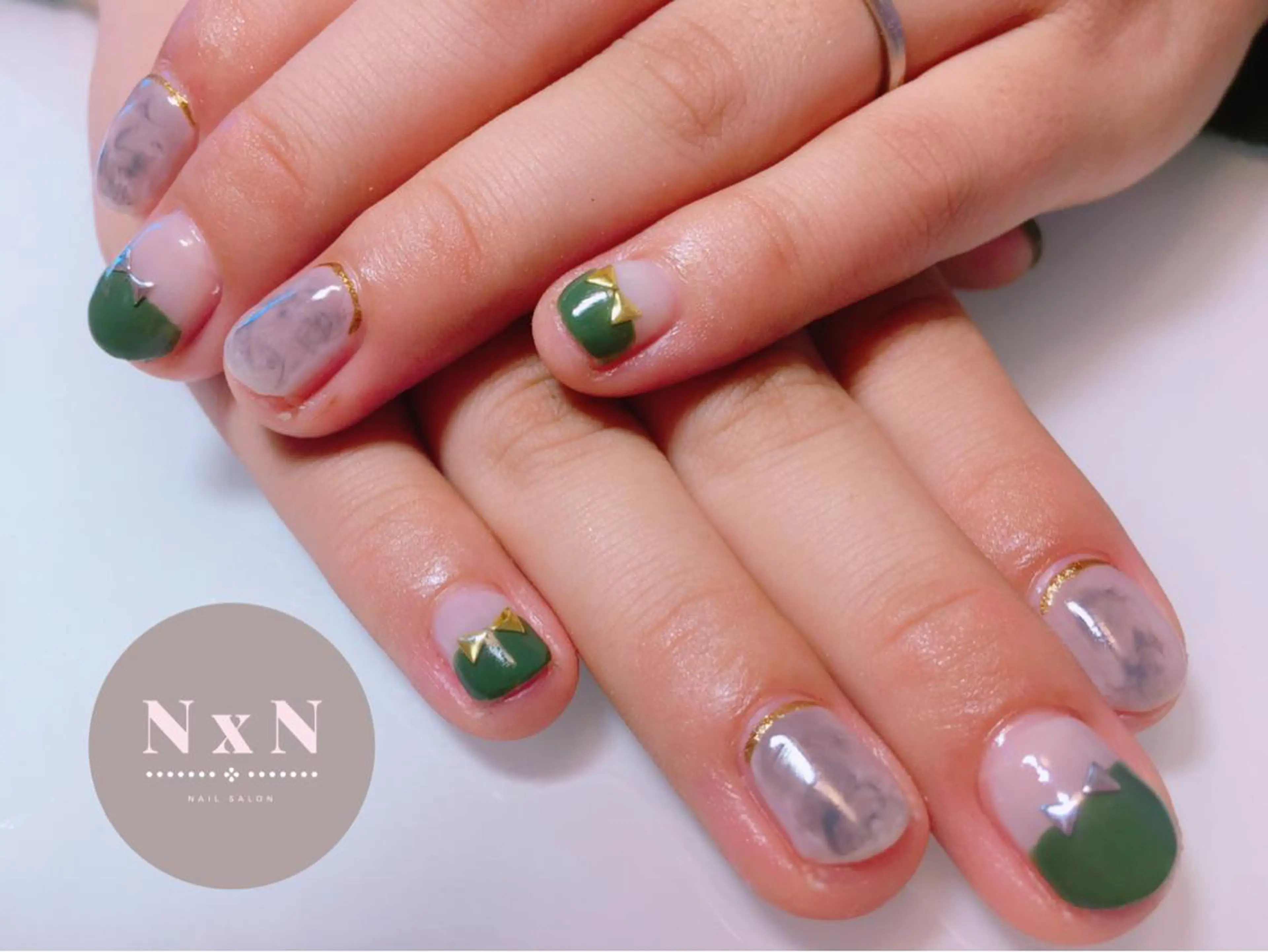 ネイル 大理石ネイル(マーブル) ハンドネイル nail salon N×Nのネイルデザイン