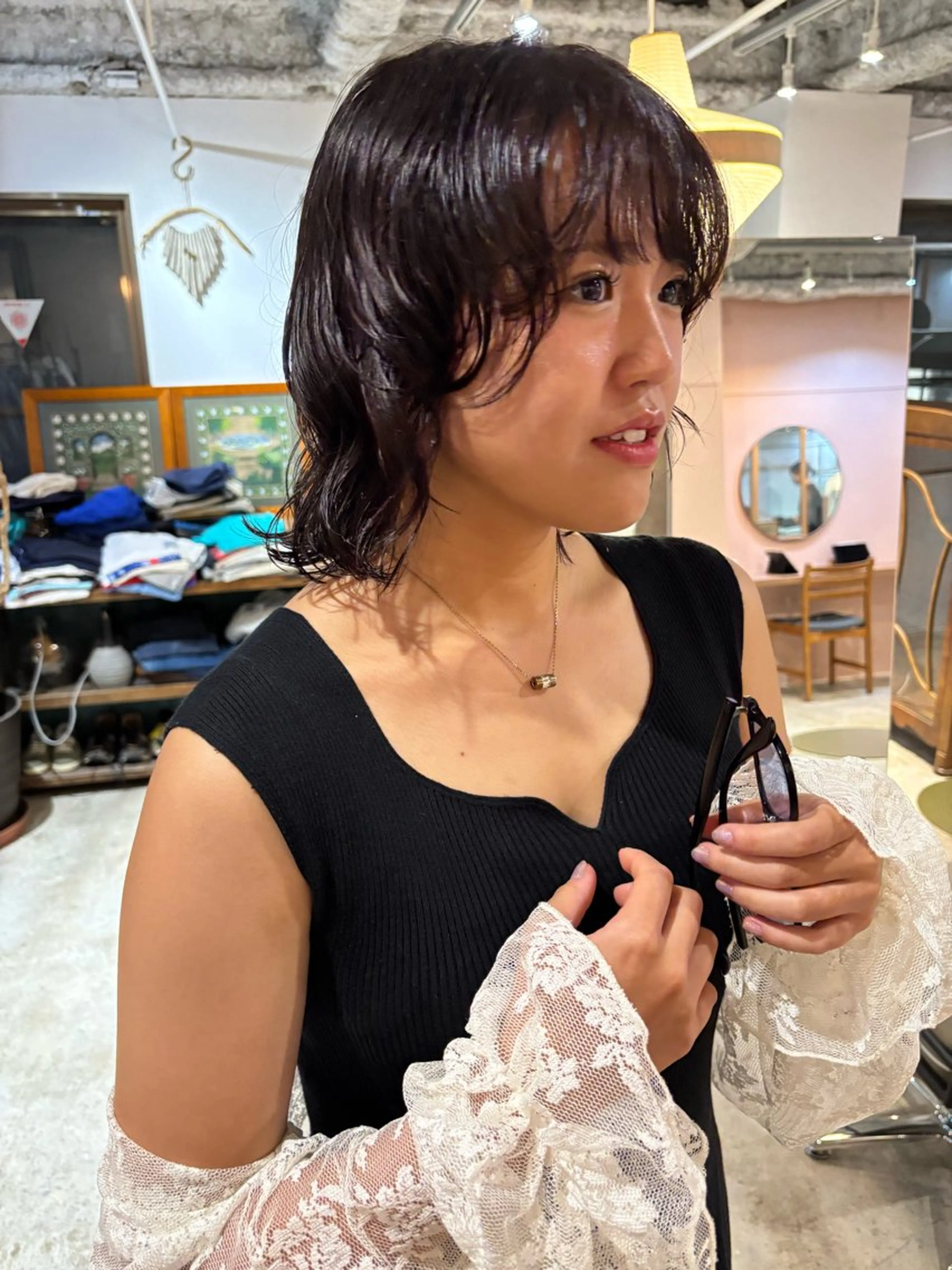 ショート カラー パーマ カット パーマ トリートメント Hayashi Shioriのヘアスタイル