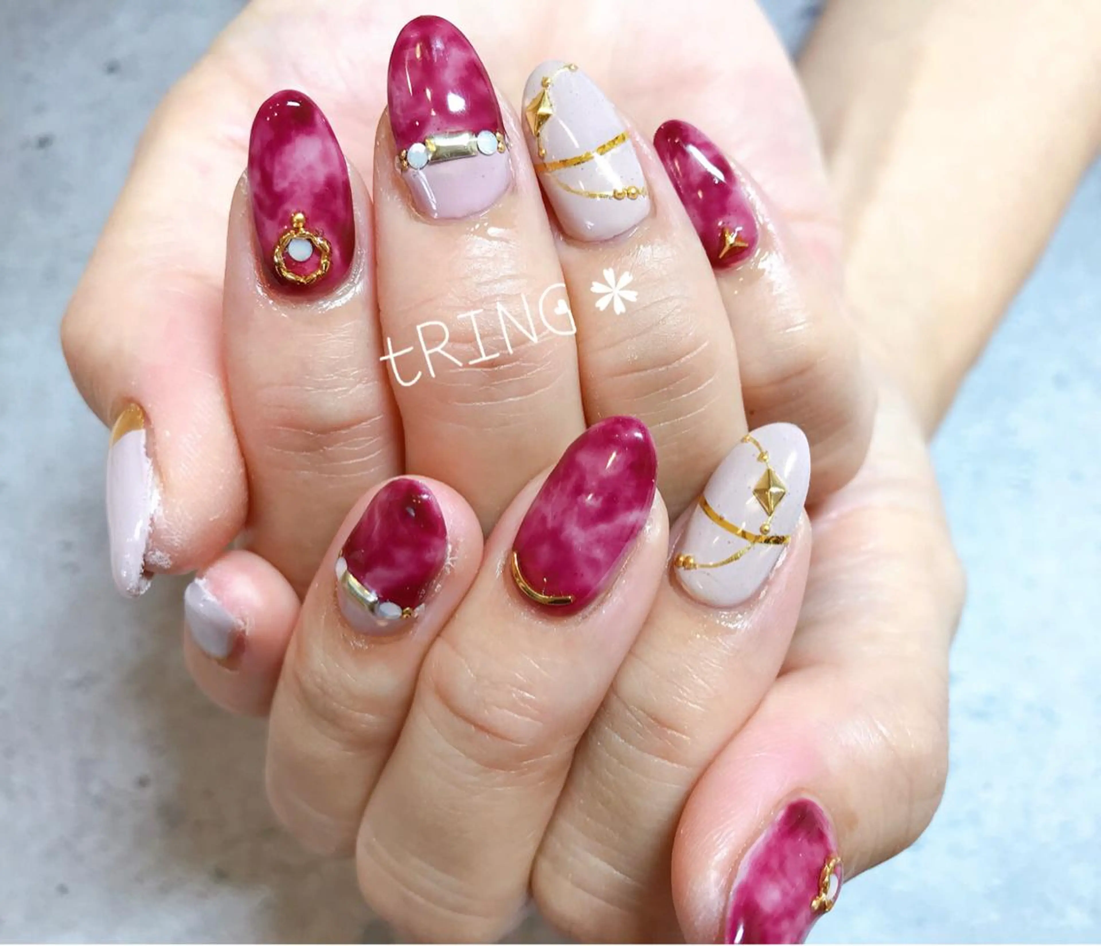 ネイル ハンドネイル tRING＊ しいの木台のネイルデザイン