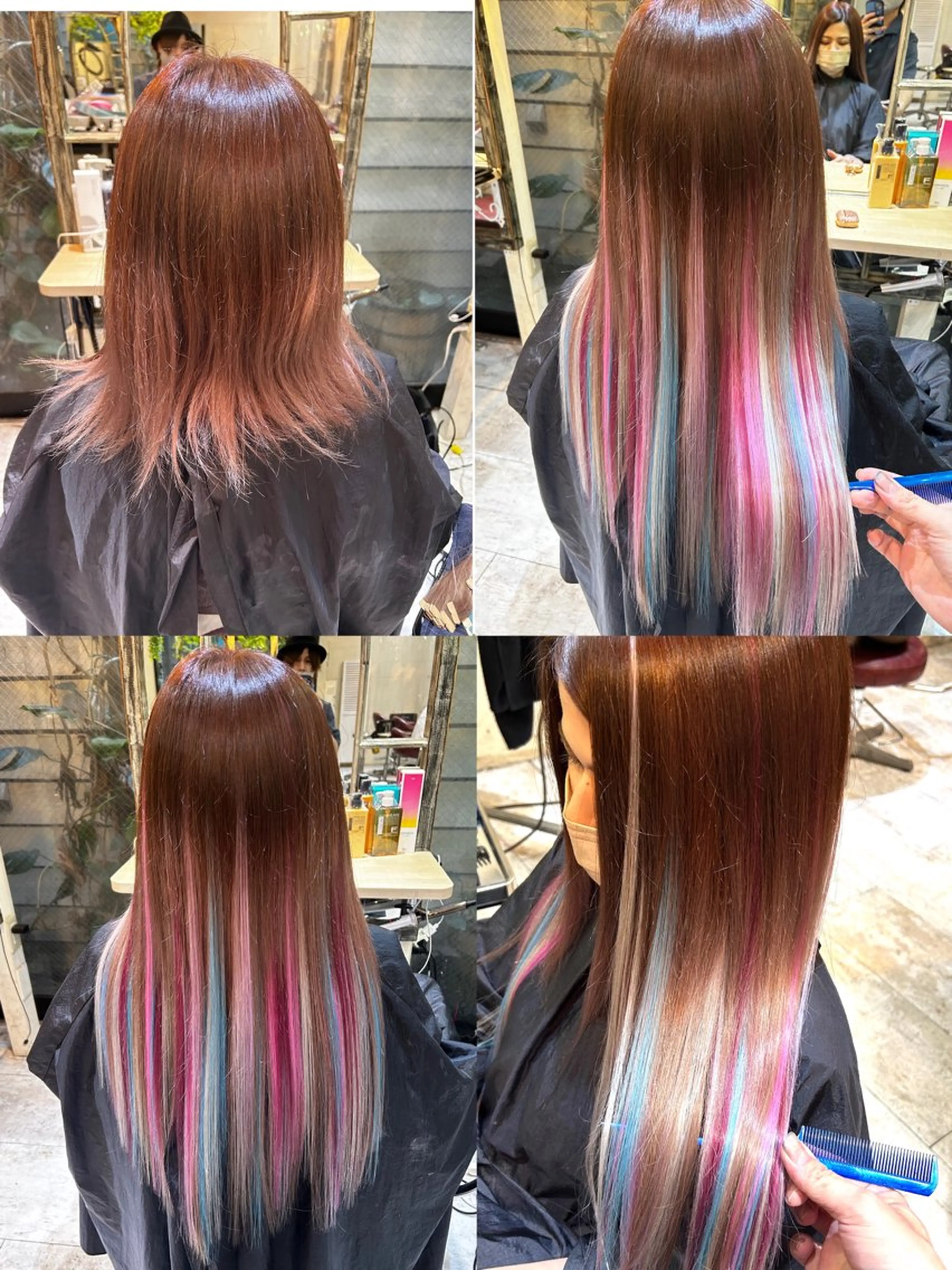 ロング カラー ‼️最新ハネエクステ 原宿のヘアスタイル