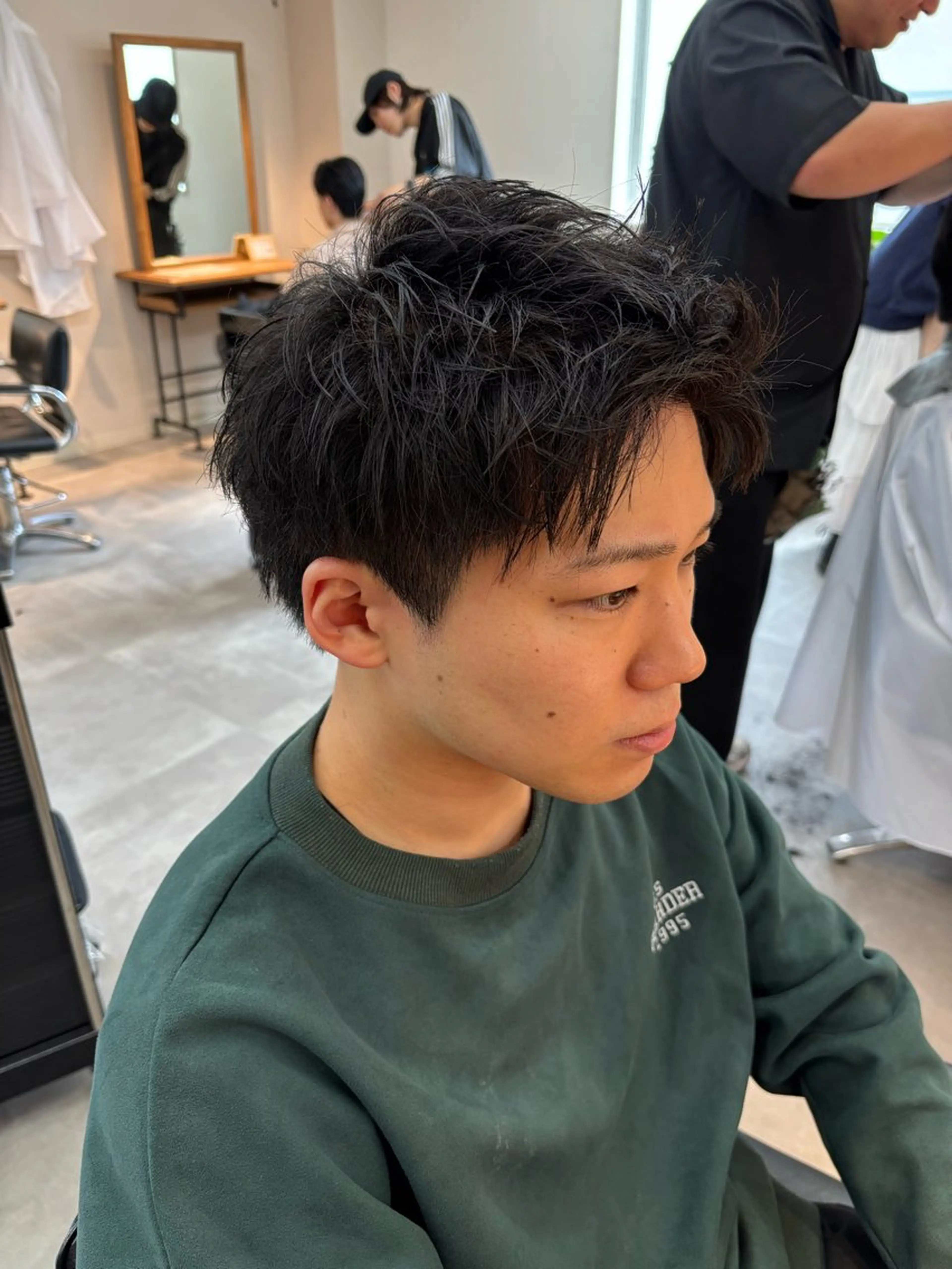 メンズ ビジネス メンズショート カット 保立/フェザーパーマ /メンズカット千葉のヘアスタイル