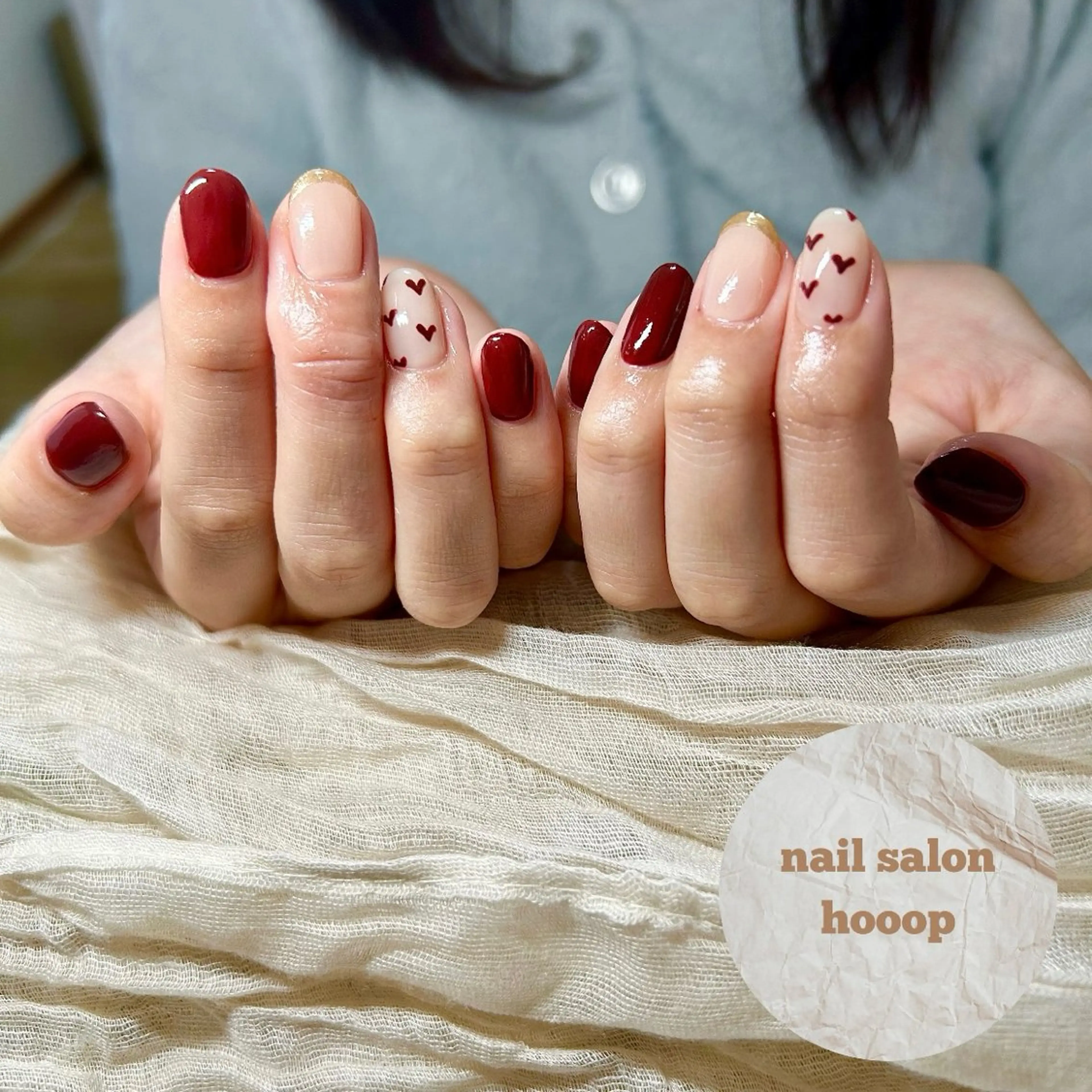 ネイル バレンタイン hooop yuのネイルデザイン
