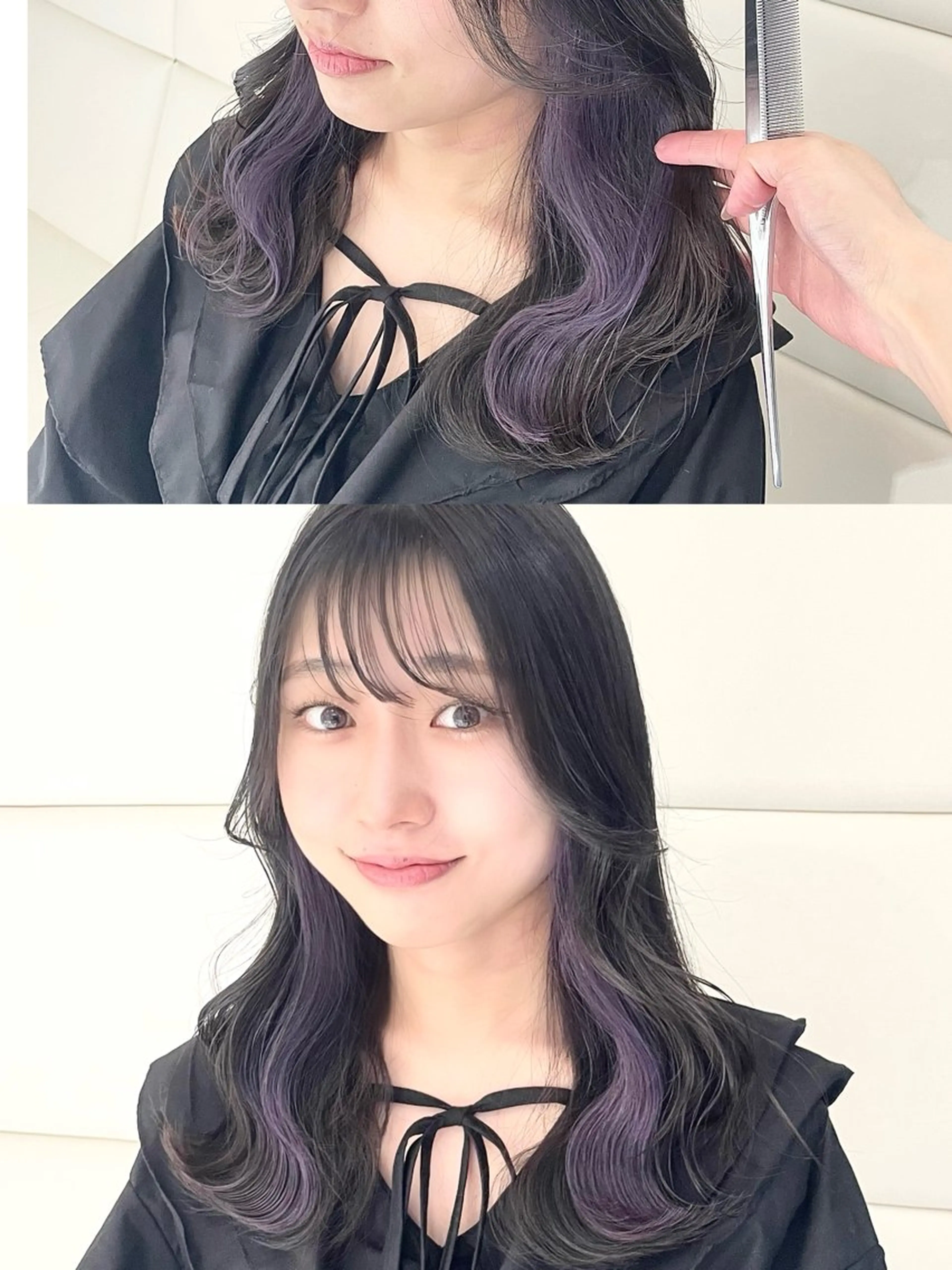 ロング カラー ラベンダーカラー ヘアカラー motel所属・雰囲気引き出す ✨大人レディのヘアスタイル