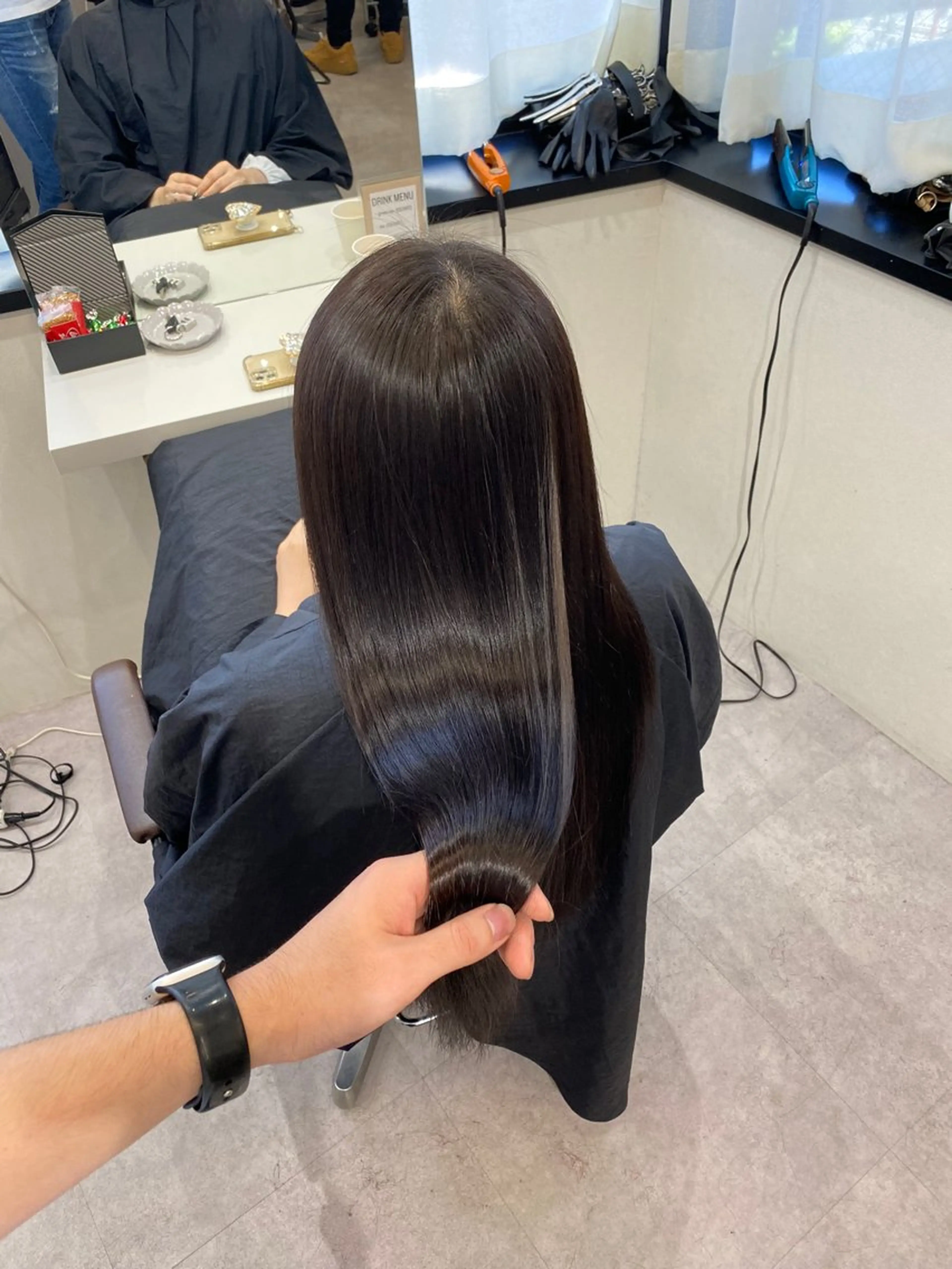 ロング 酸性ストレート 髪質改善×縮毛矯正 Core 片山健太のヘアスタイル