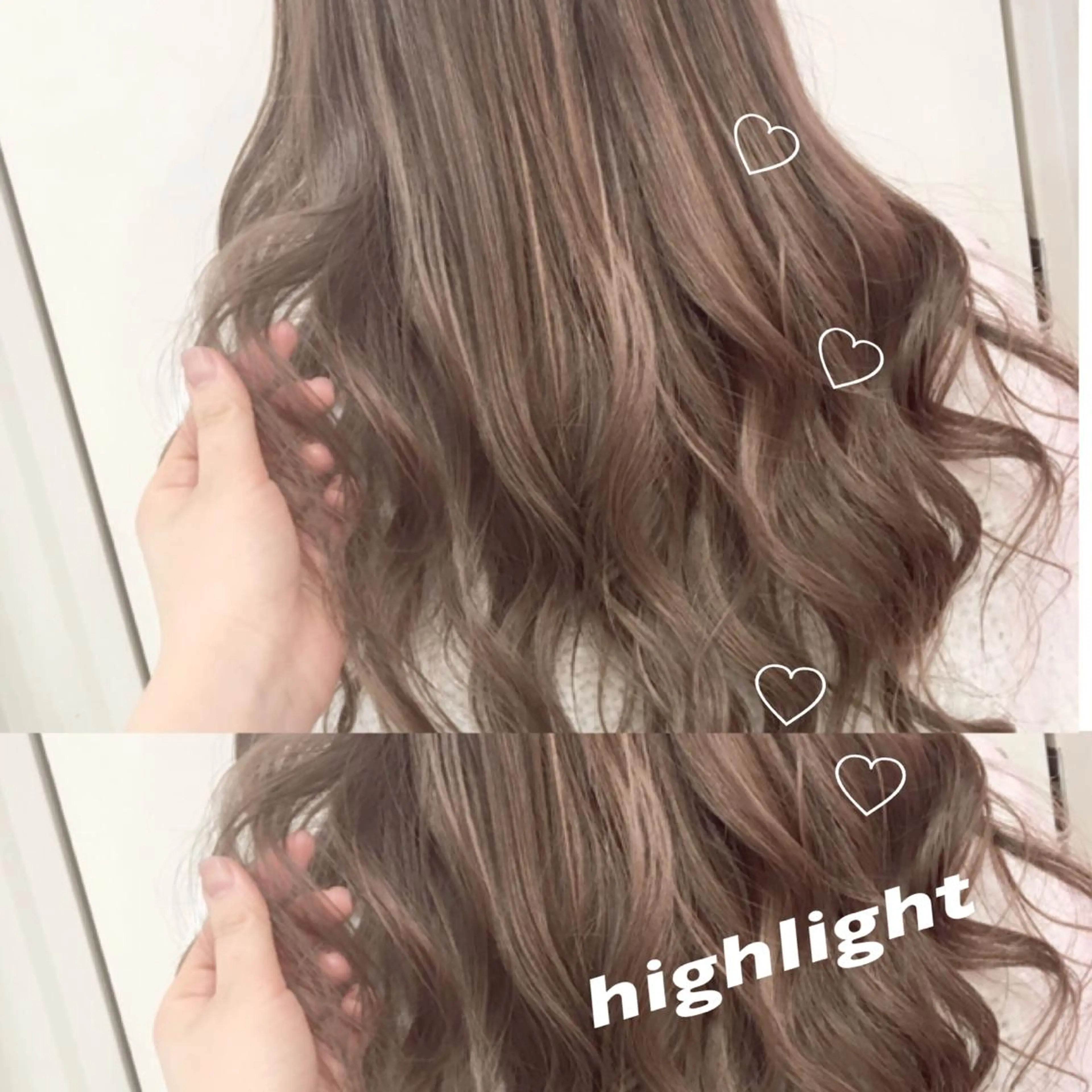 ロング カラー ベージュカラー 透明感カラー ハイライトカラー ハイライト LiNA🌿藤原 茉莉花のマツエク・マツパデザイン