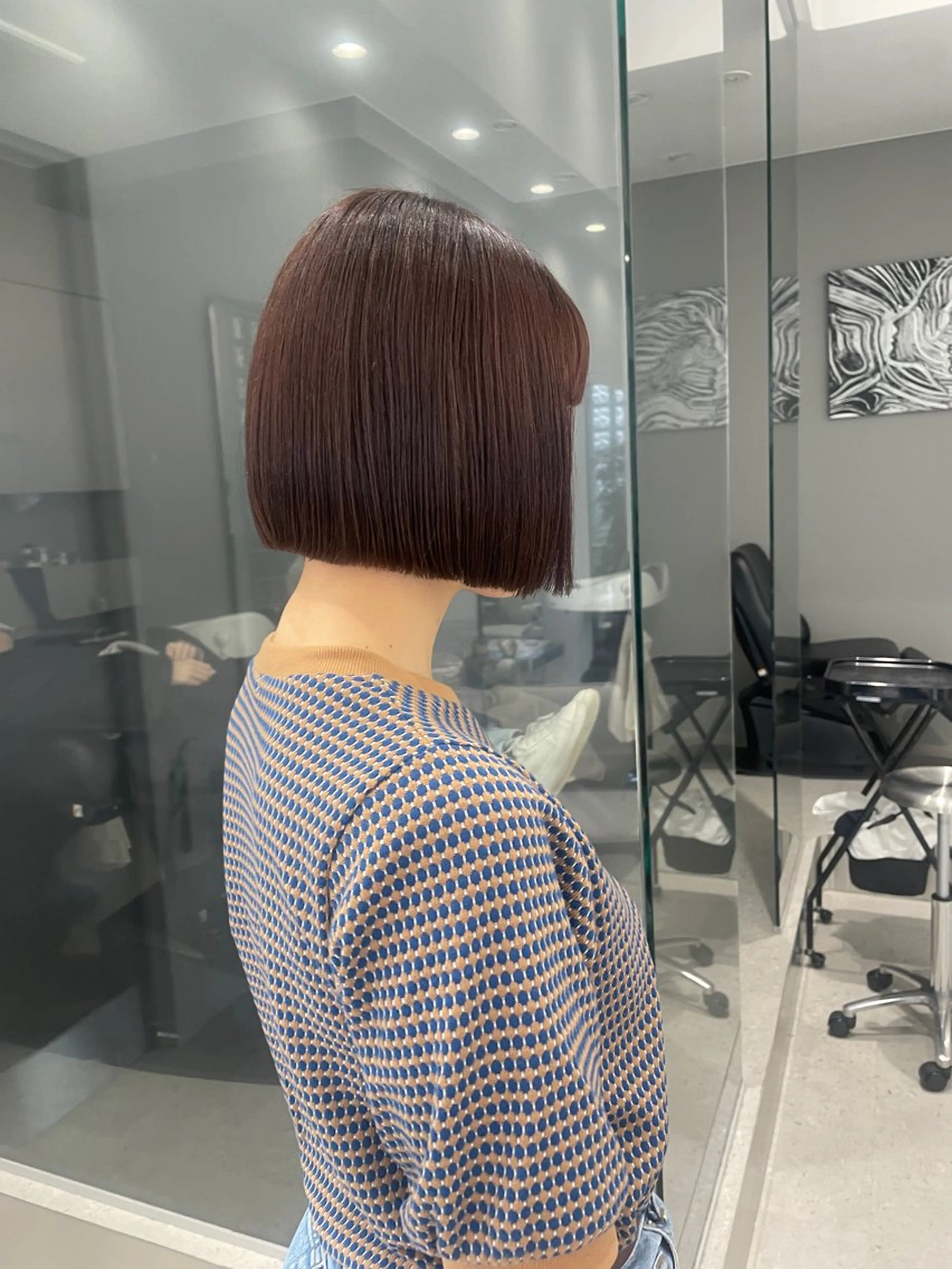 ショート カラー 切りっぱなしボブ ブラウンカラー ピンクカラー ピンクブラウン ボブ カット ヘアカラー Lyuck ⋆✦ HIROMIのヘアスタイル