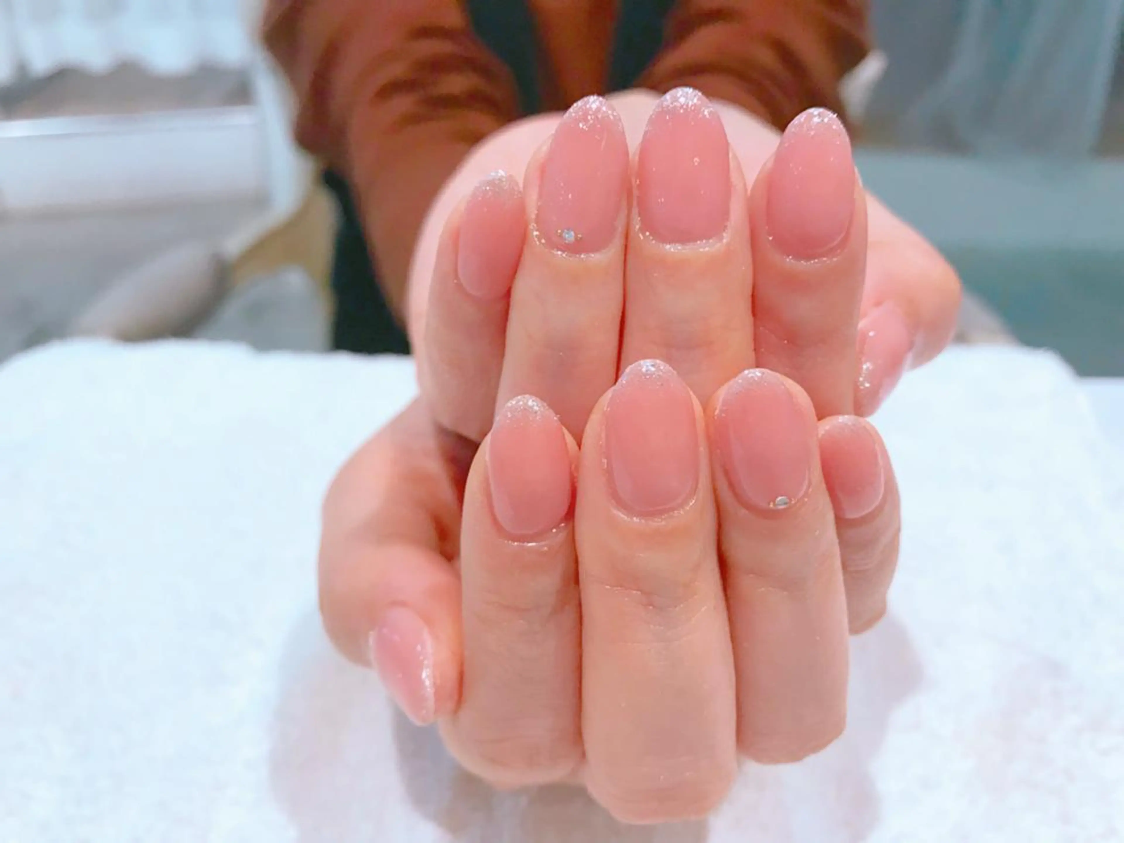 ネイル ラメ(グリッター) ピンク NARUMI HYODOのネイルデザイン