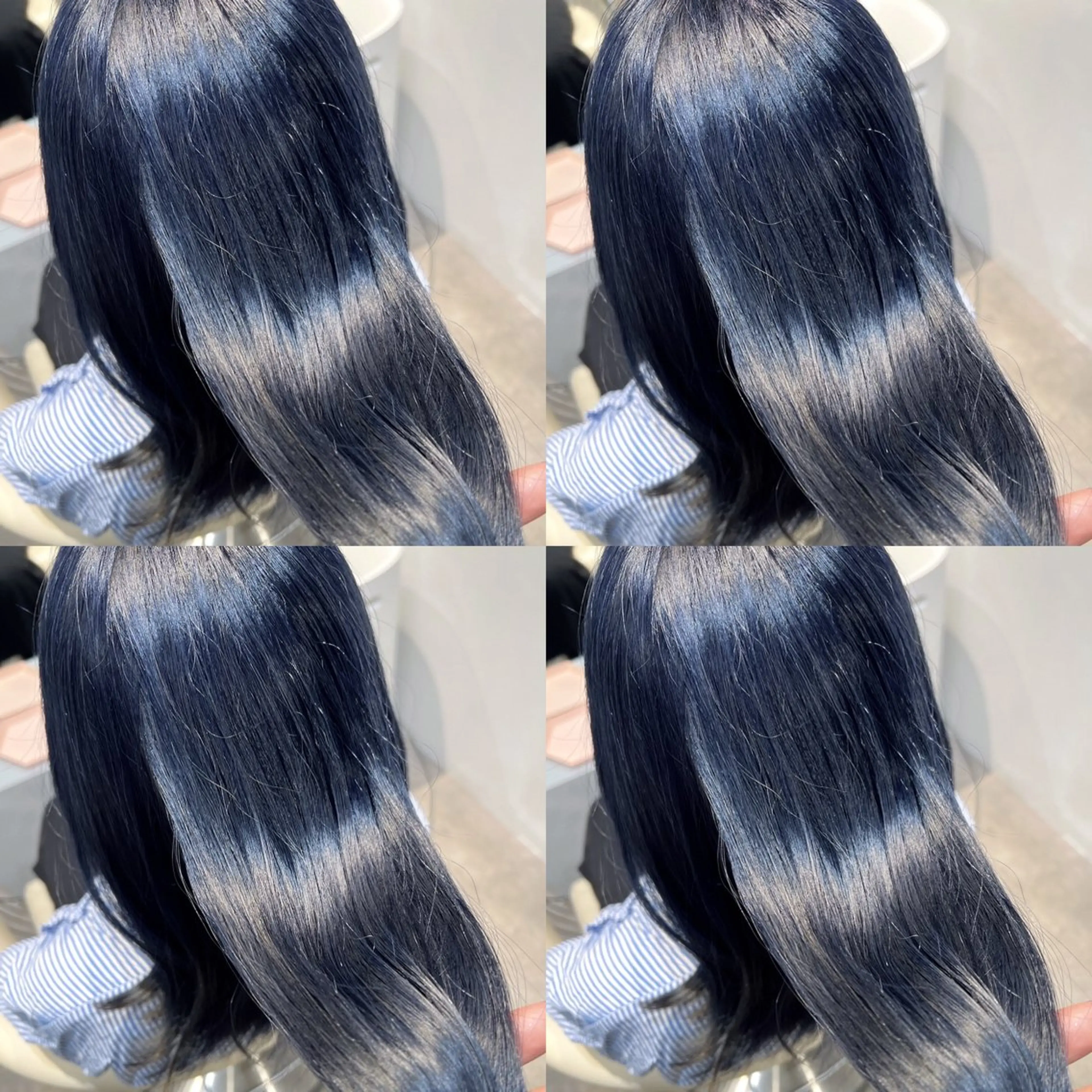 ミディアム カラー ブルーカラー 似合わせカット 💎透明感カラー特化 💎TAISEIのヘアスタイル