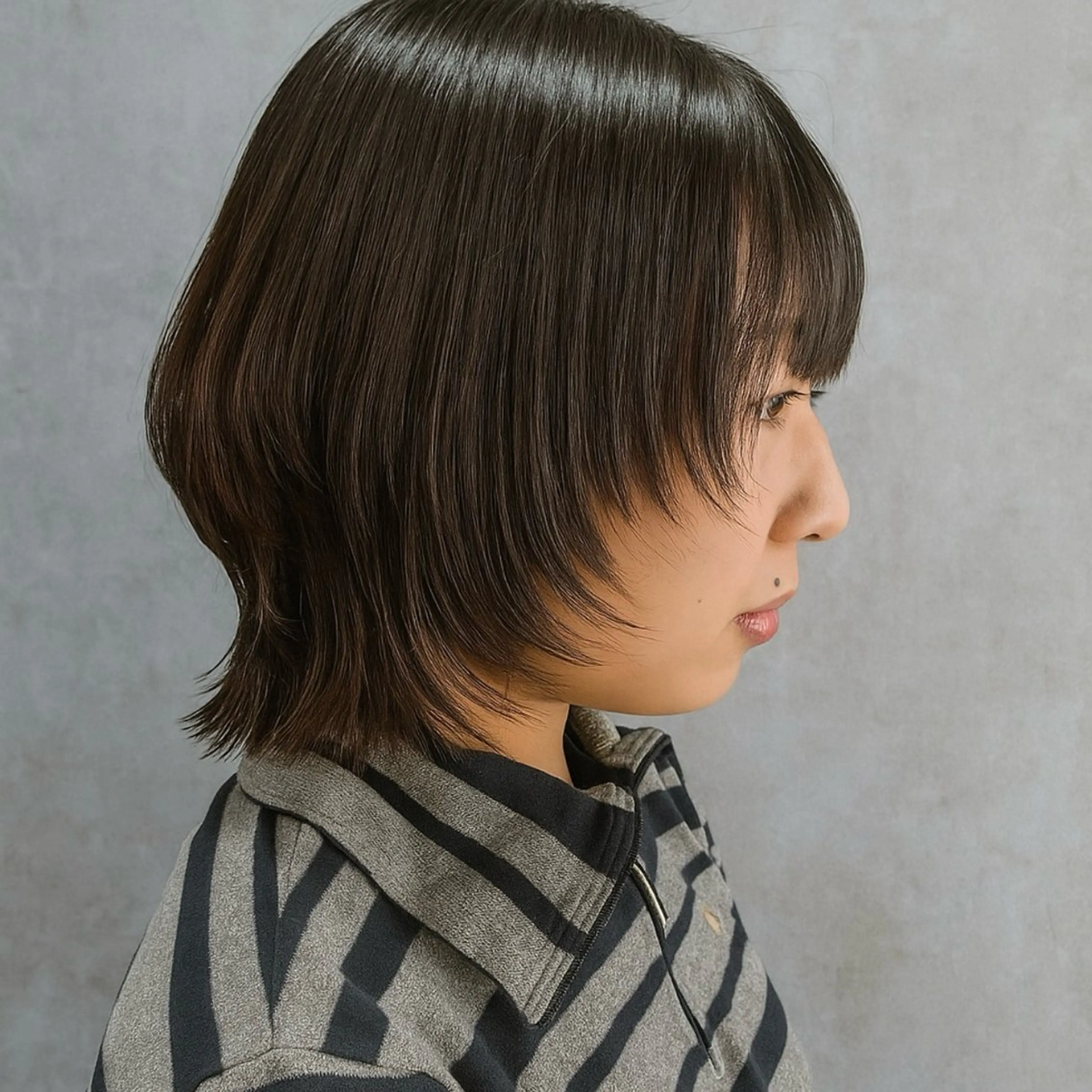 ショート カラー 縮毛矯正 トリートメント 【nui 茨木】 清水優のヘアスタイル