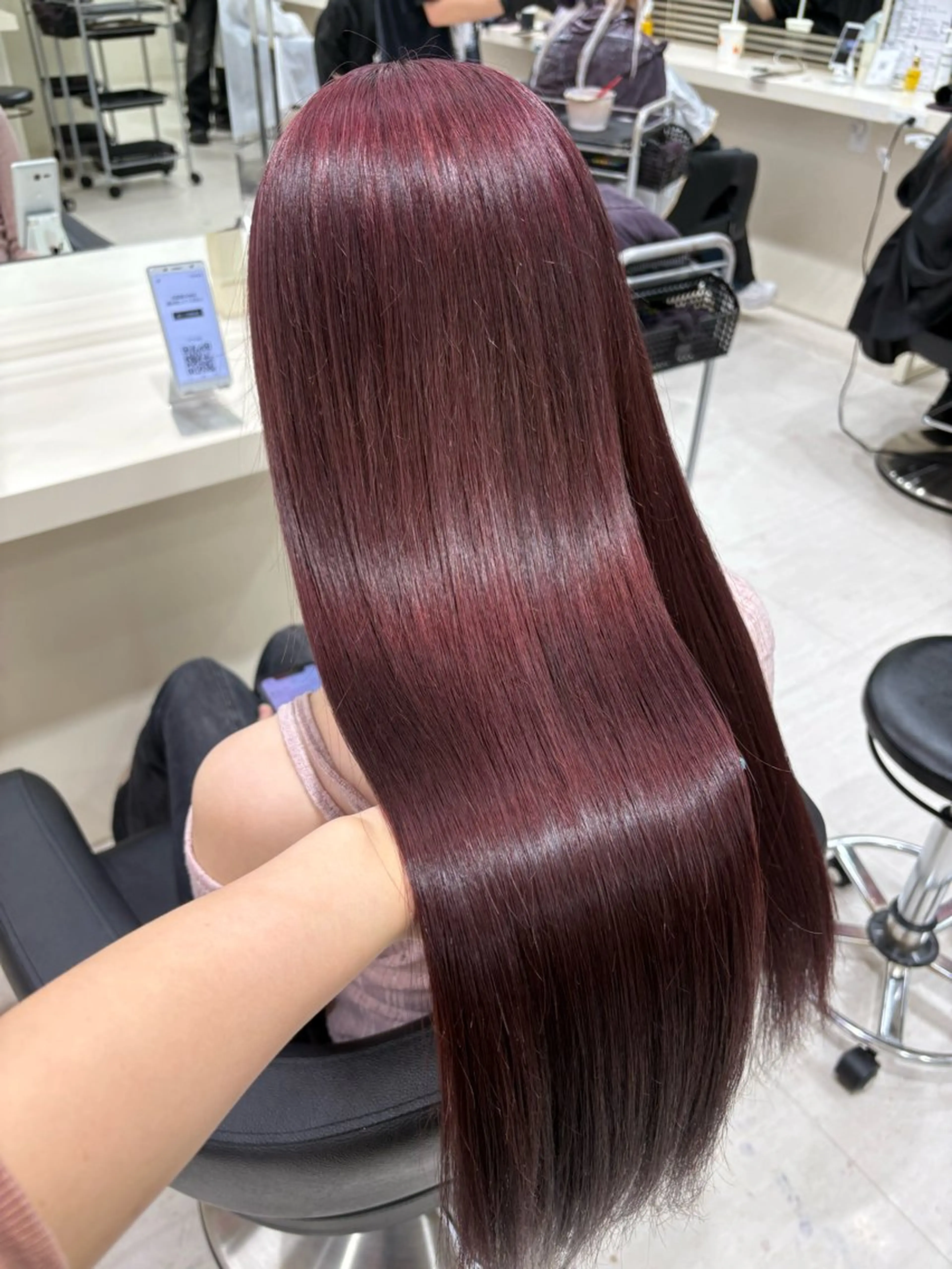 ミディアム カラー ヘアアレンジ ヘアカラー 💟RINNA 艶カラー💟のヘアスタイル