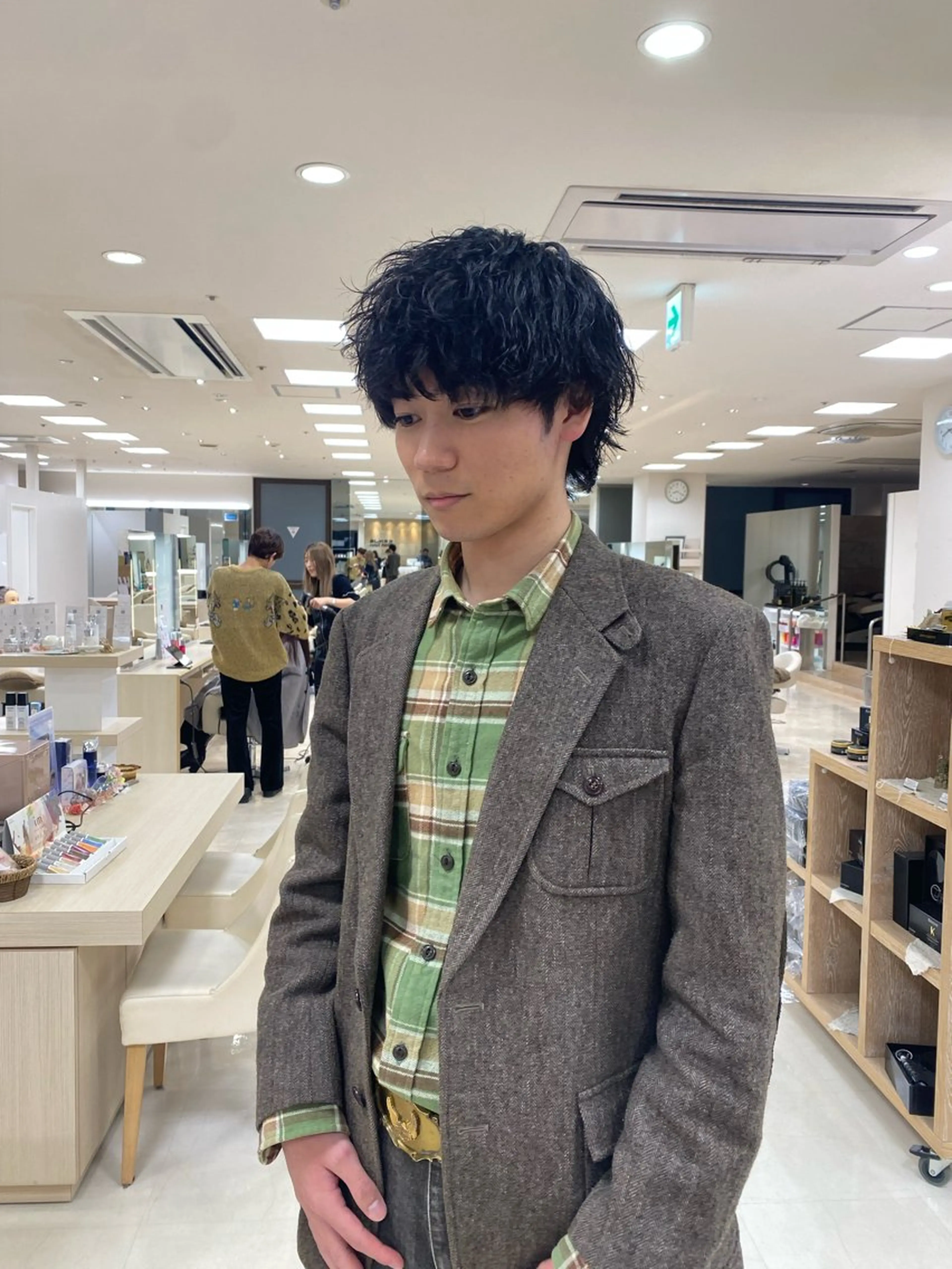 ショート パーマ メンズ カット パーマ 湘南/メンズパーマ/ ハイライト/ユチカのヘアスタイル