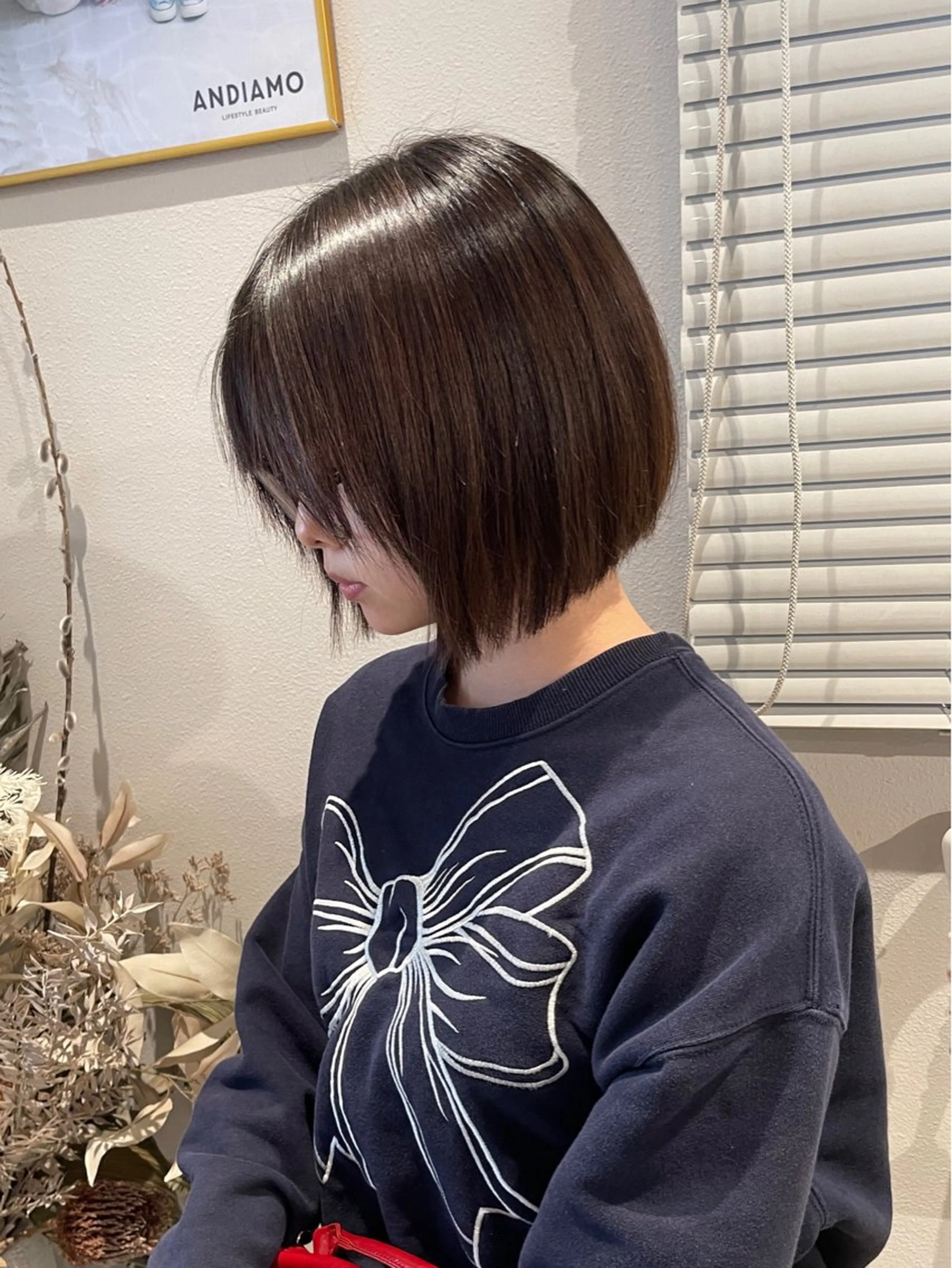 ショート カット 縮毛矯正 トリートメント ANDIAMO SAKAE✩楓のヘアスタイル