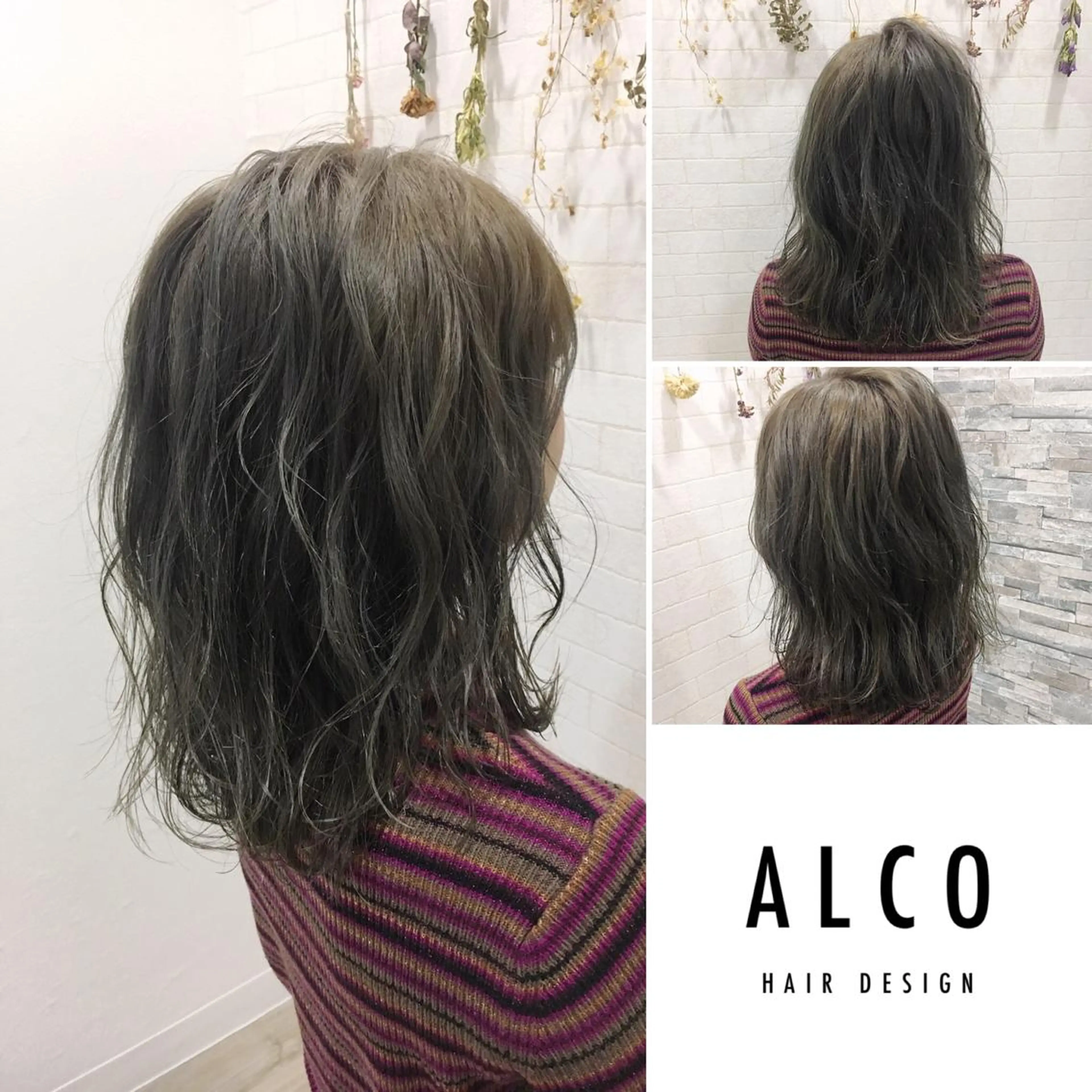 ミディアム カラー ワタイショウタ 髪質改善✨眉毛サロンのヘアスタイル